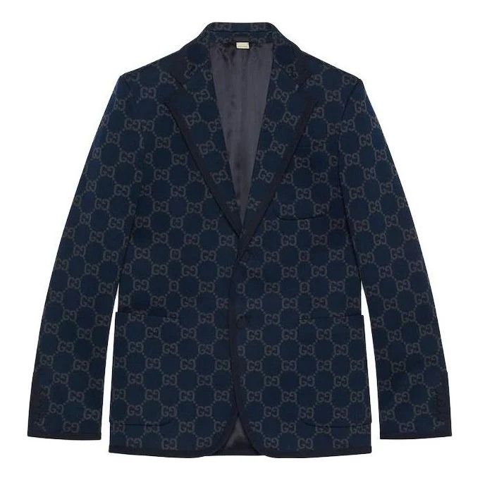 Gucci o1mt1gz0226 GG Cotton Jacket in Blue Size US S / EU 44-46 / 1 - 2 Thumbnail
