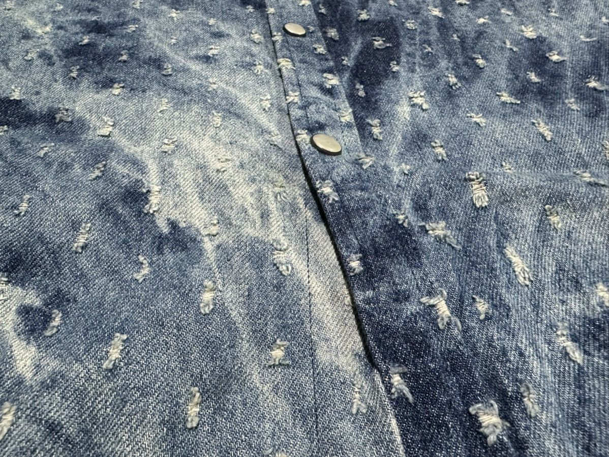 semanticdesign Y2K Semantic Design Shotgun Distressed Western Denim Shirt Size US M / EU 48-50 / 2 - 6 Thumbnail