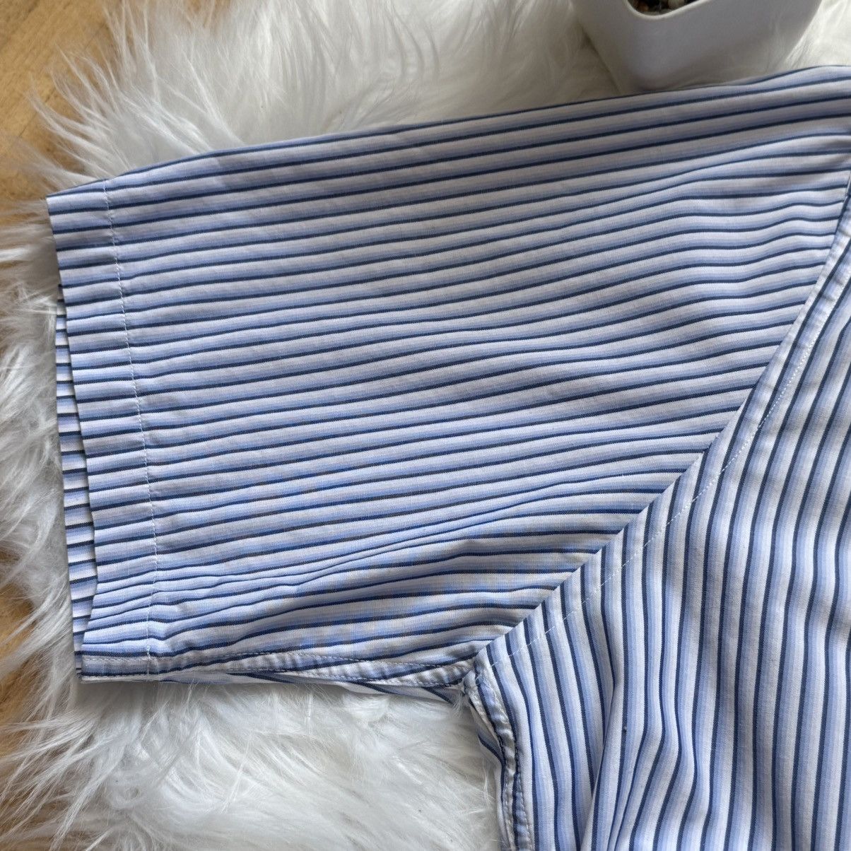 Yves Saint Laurent 📌 Yves Saint Laurent Crosses YSL Striped Shirt Summer Size US XL / EU 56 / 4 - 10 Thumbnail
