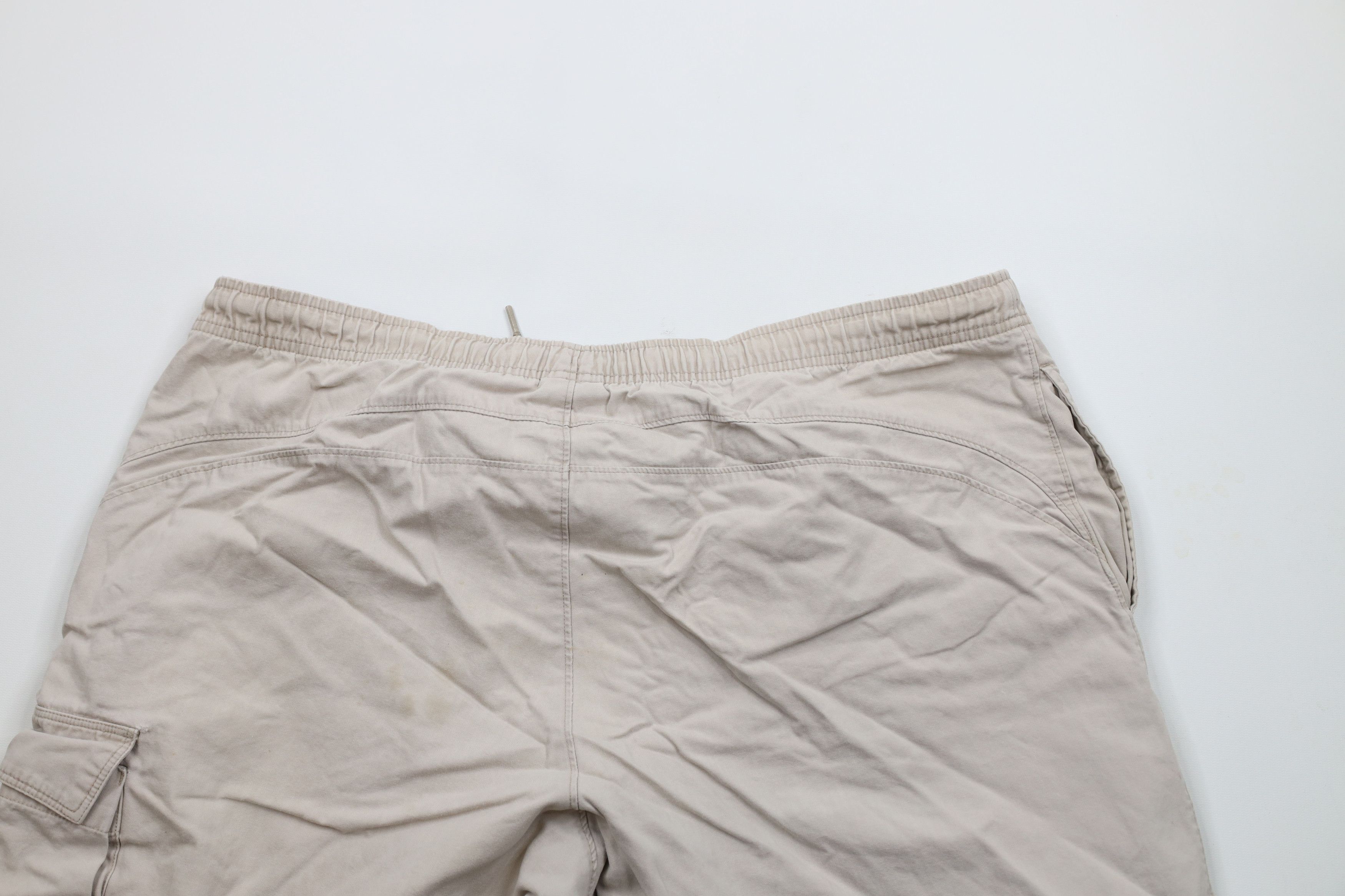 Nike × Vintage Vintage 90s Y2K Nike Travis Scott Mini Swoosh Shorts Beige Size US 34 / EU 50 - 10 Thumbnail