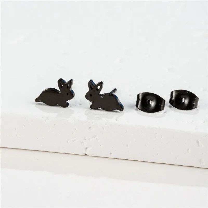 Jewelry Cute Rabbit Mini Stud Earrings Charm Earring Gift Size ONE SIZE - 1 Preview
