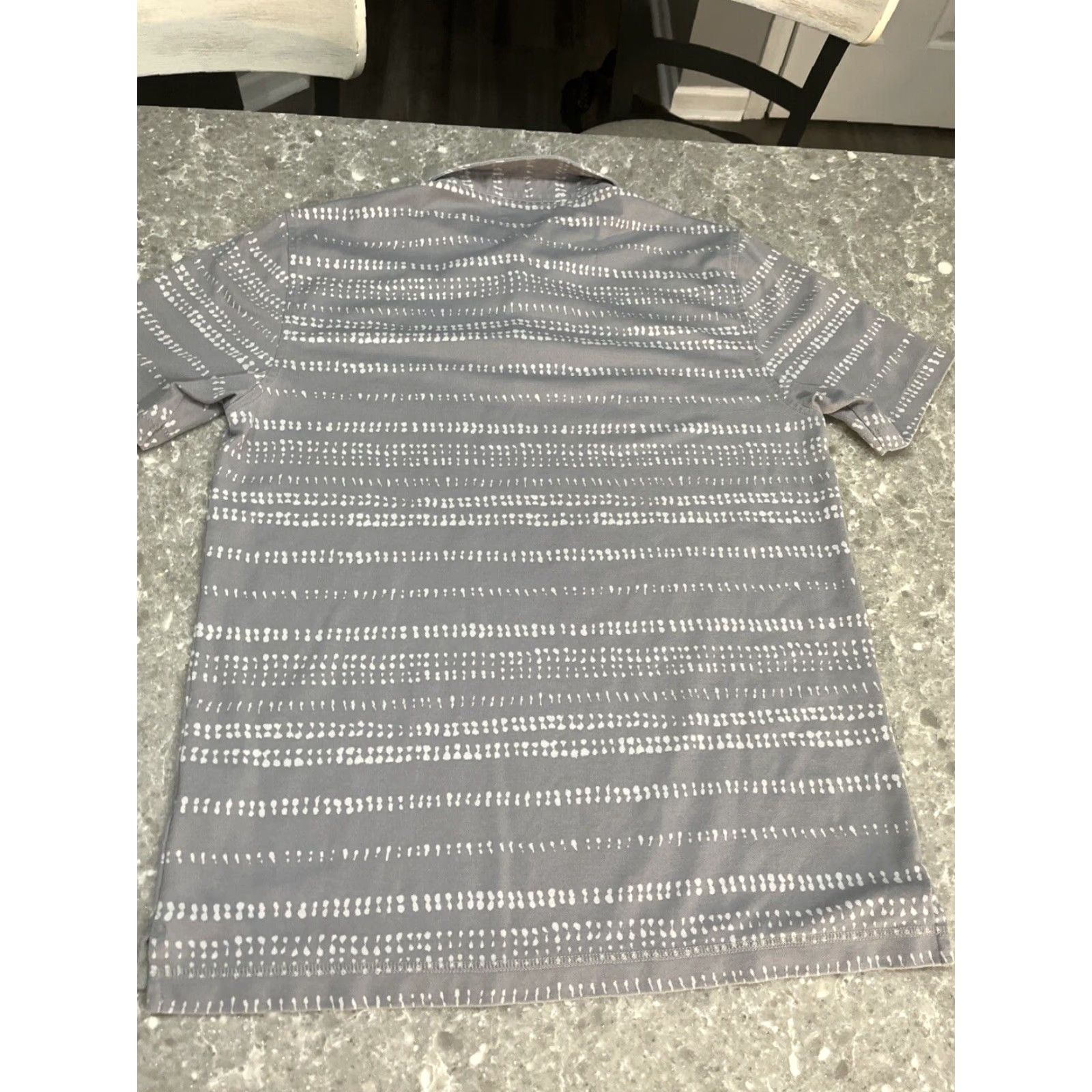 Vintage Linksoul Polo Shirt Mens L Gray Geometric Cotton Blend Short Sleeve Polo Shirt Mens L Gray Geometric Pattern Activewear Polo Shirt Size US L / EU 52-54 / 3 - 5 Thumbnail