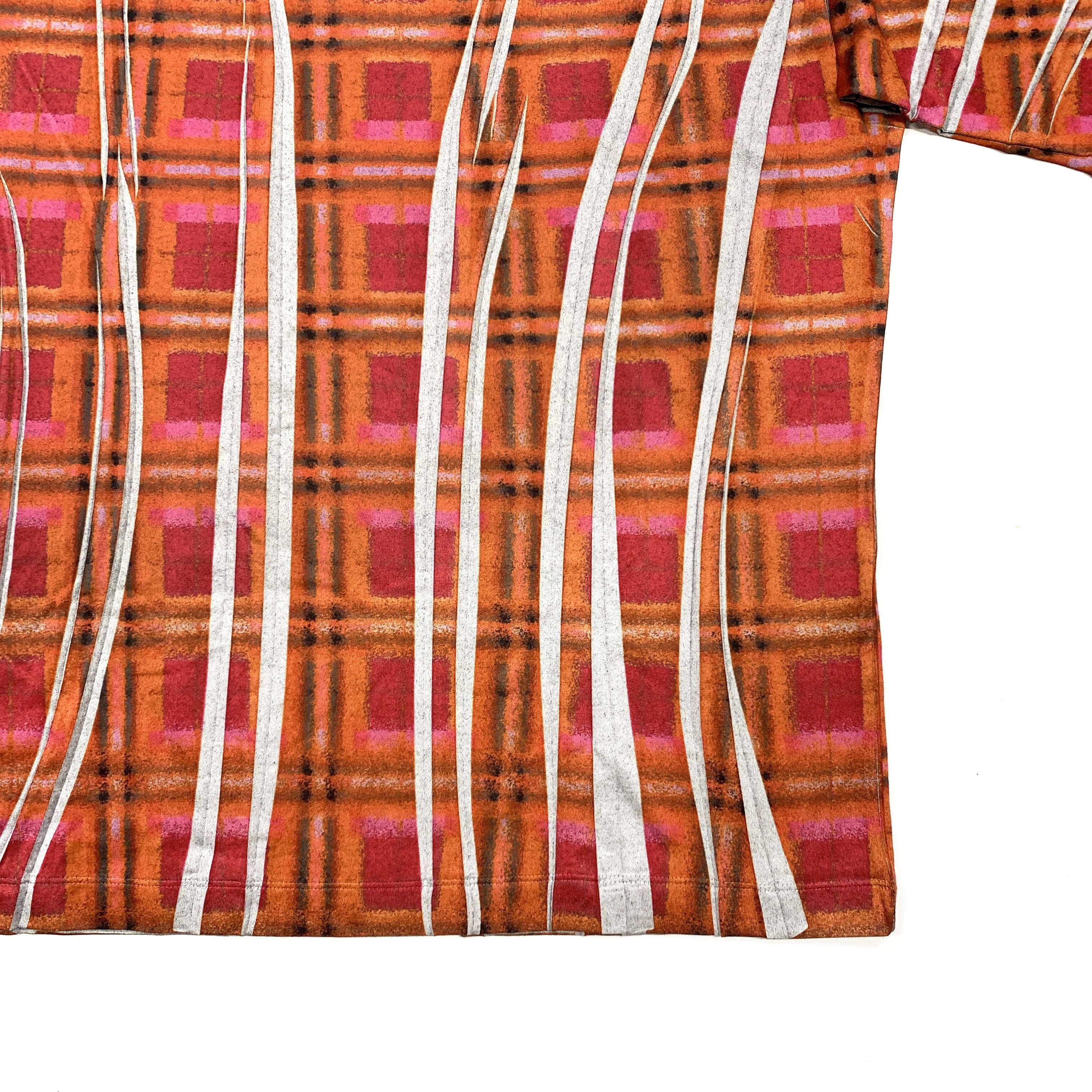 Issey Miyake 00s Blurred Plaid " Misprinted" / Wrinkle T-Shirt Size US M / EU 48-50 / 2 - 4 Thumbnail