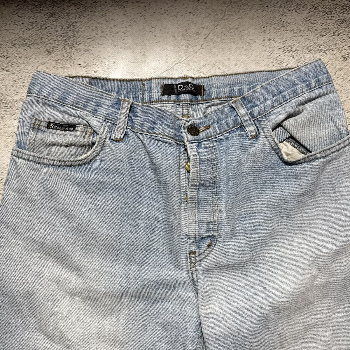 Dolce & Gabbana vintage dolce gabbana baggy distressed jeans streetwear y2k Size 29" - 6 Thumbnail