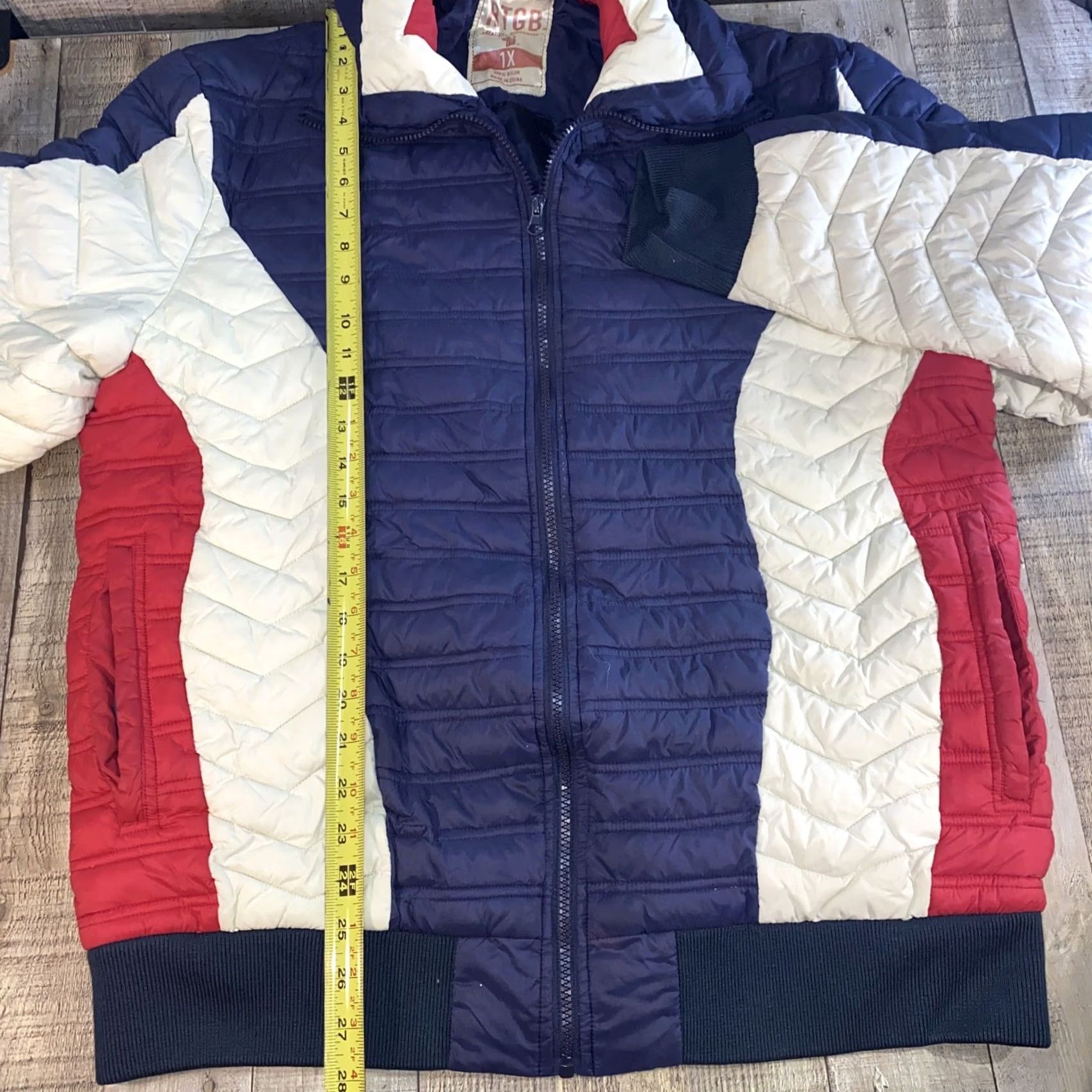 X-LARGE VINTAGE? No. Men’s X-Large Winter Coat Puffer Jacket Nylon Blue White Red Pockets Holiday? 90s? Not applicable. Size US XL / EU 56 / 4 - 4 Thumbnail