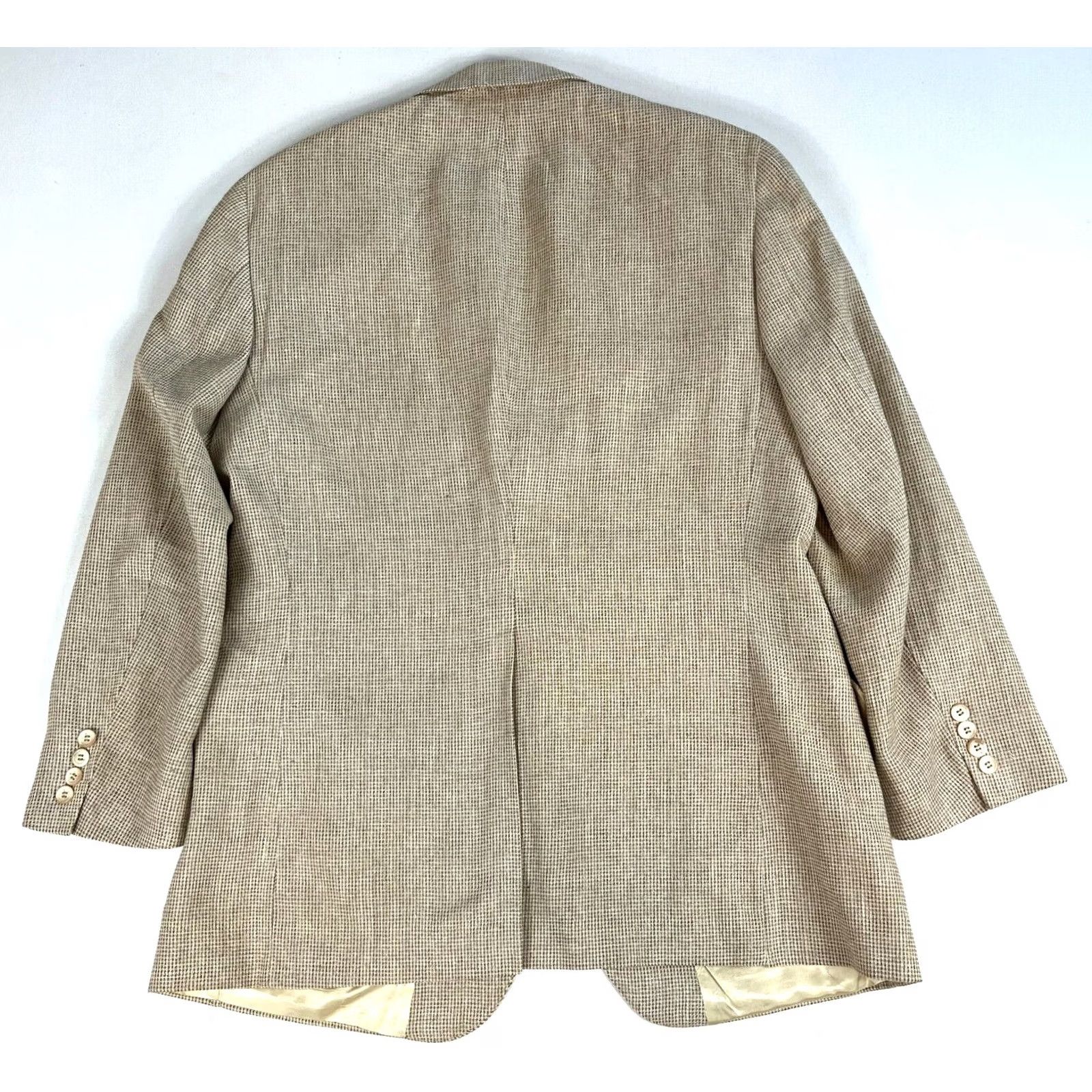 Ralph Lauren VINTAGE Ralph Lauren Blazer Wool Tweed Jacket Mens 42 Beige University Club 90s Classic Designer Jacket Size US XL / EU 56 / 4 - 5 Thumbnail
