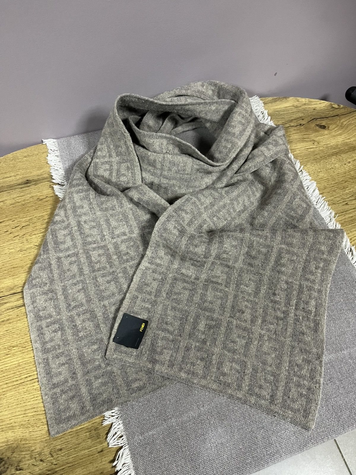 Fendi Vintage Fendi Monogram Wool Blend Scarf Size ONE SIZE - 1 Thumbnail