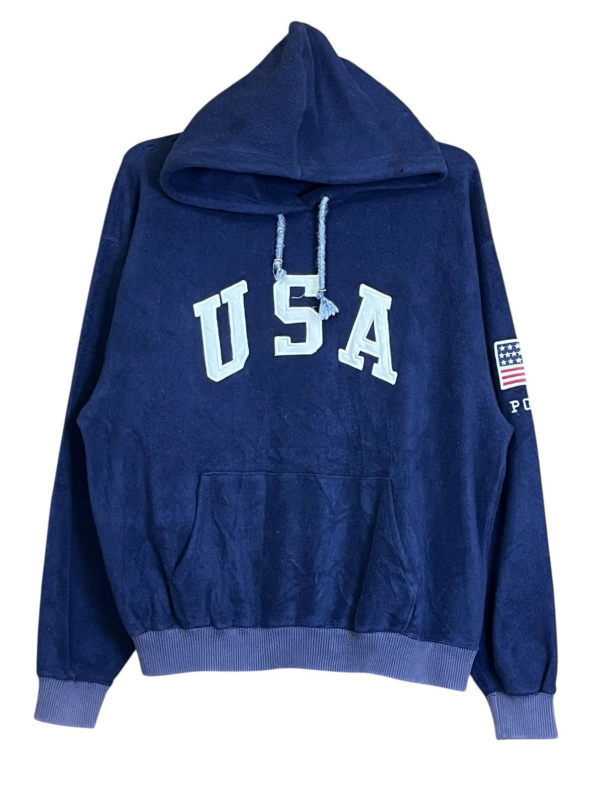 Polo Ralph Lauren Vintage 90s POLO SPORT ralph lauren usa fleece hoodies Size US XL / EU 56 / 4 - 1 Thumbnail