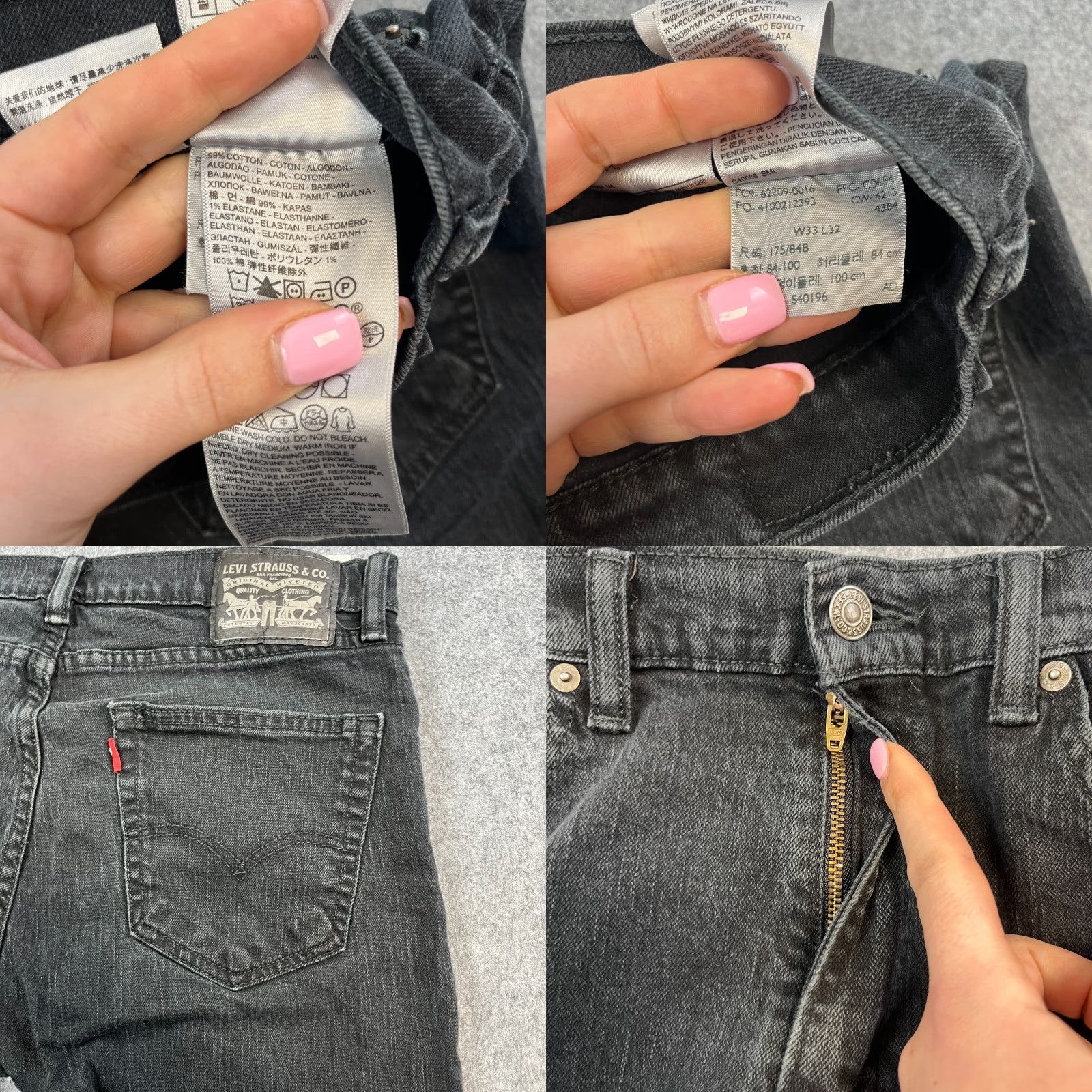 Levi's Levi's Jeans Slim Tapered 32 32 Dark Wash Grey Stretch Denim 5-Pocket Men Junior? Size US 32 / EU 48 - 8 Thumbnail