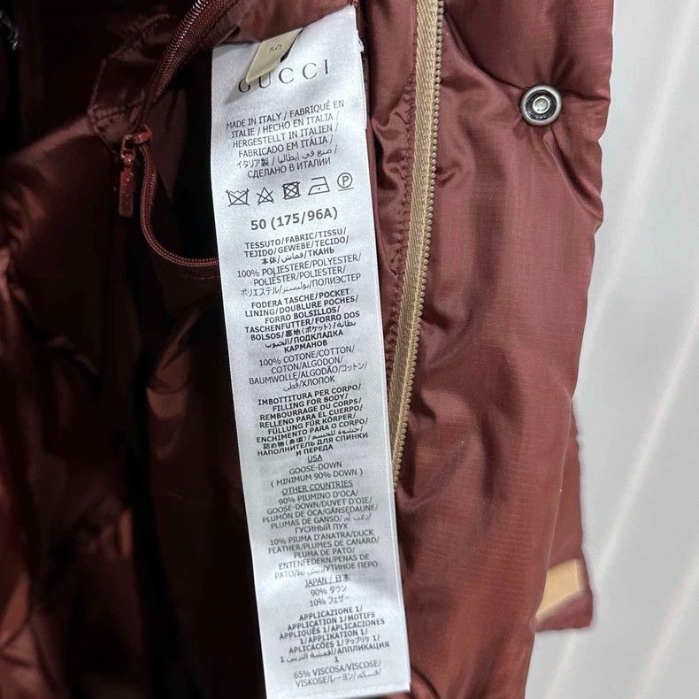 Gucci Gucci Logo burgundy goose down jacket 2502-Nextarrow Size US M / EU 48-50 / 2 - 6 Thumbnail