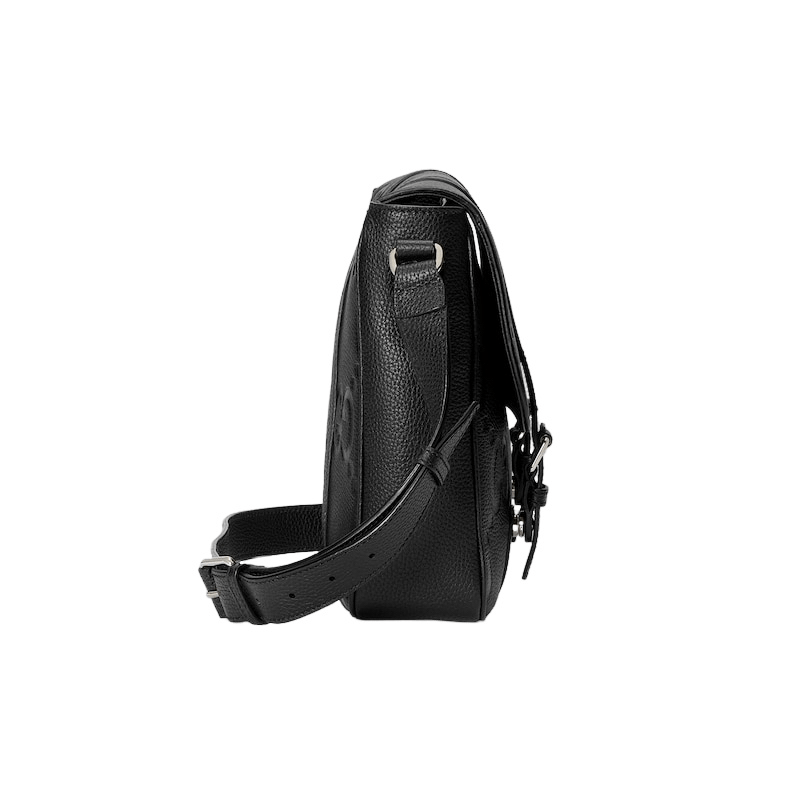 Gucci GUCCI Jumbo GG Medium Black Leather Messenger Bag Size ONE SIZE - 4 Thumbnail