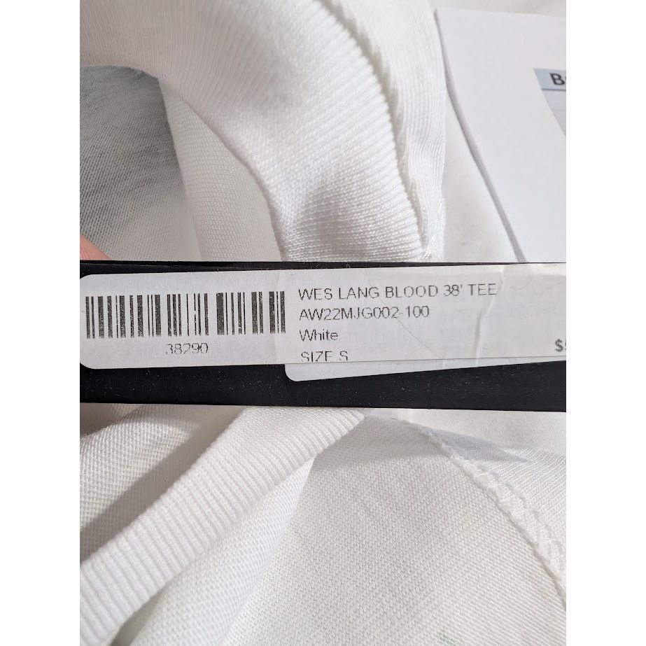 Amiri o1rshd1 Wes Lang Blood 38" Tee Shirt in White Size US S / EU 44-46 / 1 - 20 Thumbnail
