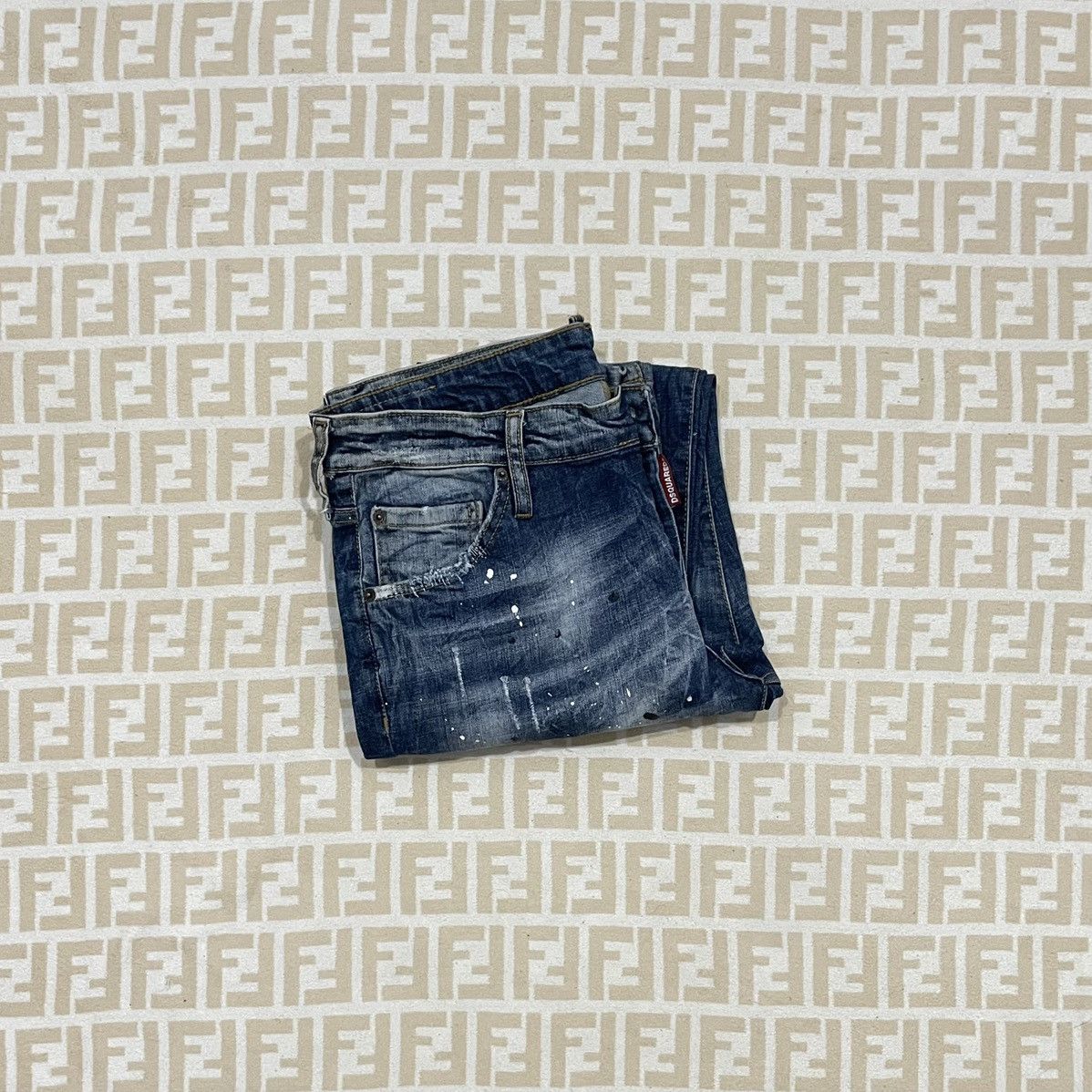 Dsquared2 Dsquared2 Paint Splatter Skinny Jeans Size 34" / US 12 / IT 48 - 1 Thumbnail