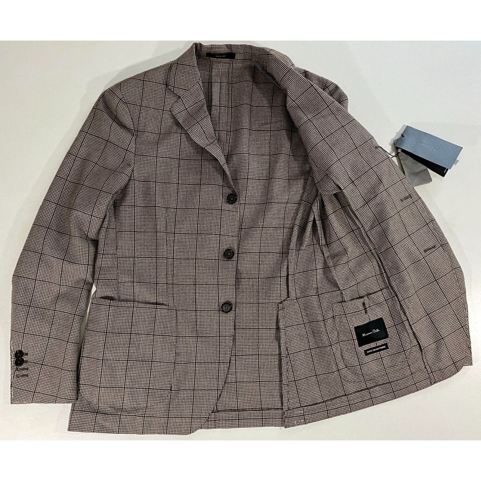 Massimo Dutti VINTAGE Massimo Dutti Wool Sport Coat Jacket Houndstooth Made in Italy Sz US 38 Mens Jacket Brown NWT Italy 38 Sport Coat Size US XXS / EU 40 - 6 Thumbnail