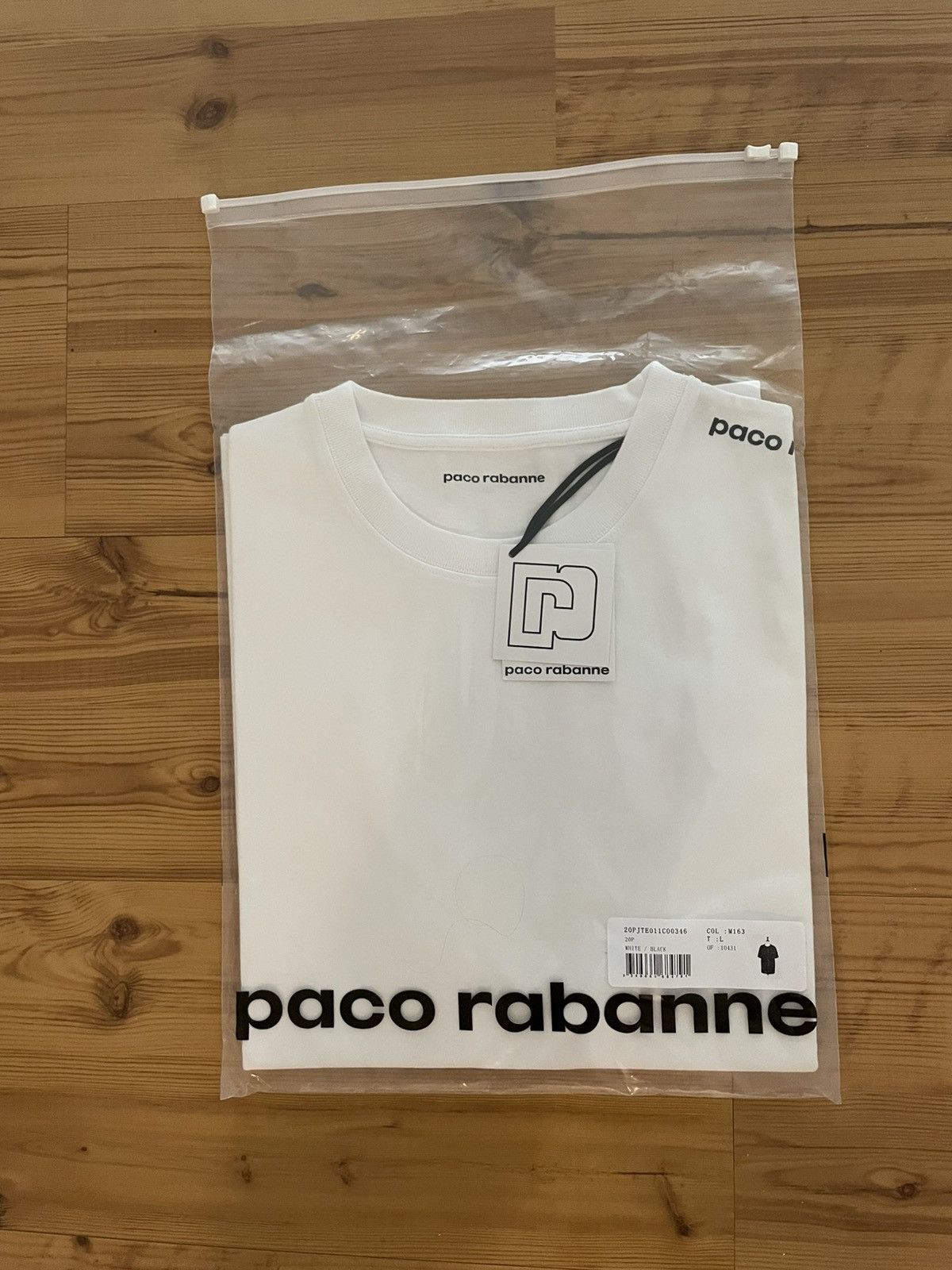 Paco Rabanne Rabanne white t-shirt shoulder logo Size L / US 10 / IT 46 - 7 Thumbnail