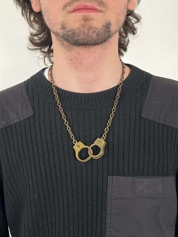 Dsquared2 2015 Dsquared2 Gold Brass Handcuff Chain Necklace Penitentiary Edition Size ONE SIZE - 1 Thumbnail