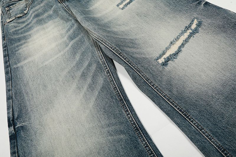 Vintage American retro washed distressed jeans for men Size US 32 / EU 48 - 4 Thumbnail