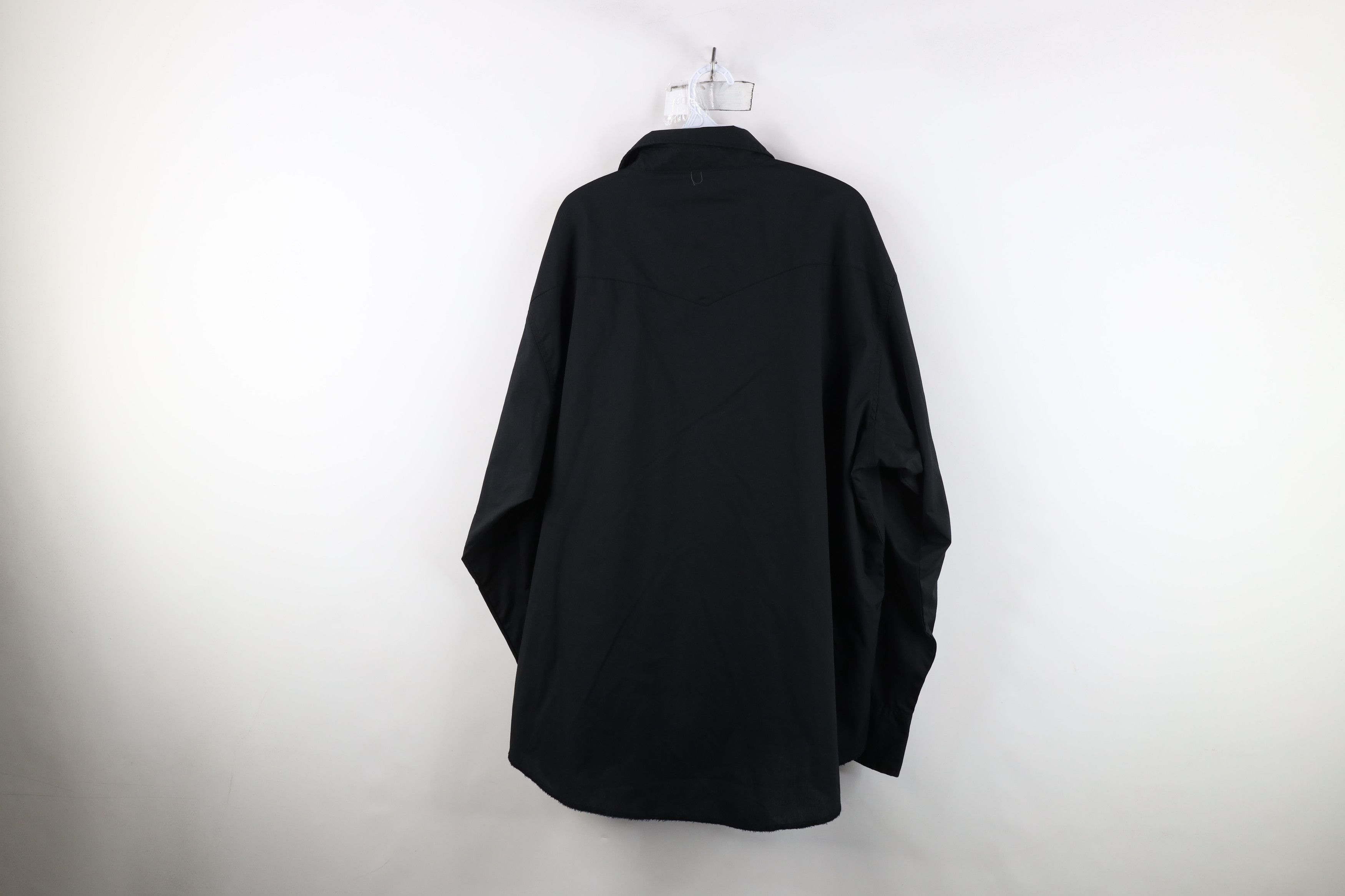 Wrangler Vintage 90s Wrangler Cowboy Snap Button Collared Shirt Black Size US XXL / EU 58 / 5 - 12 Thumbnail
