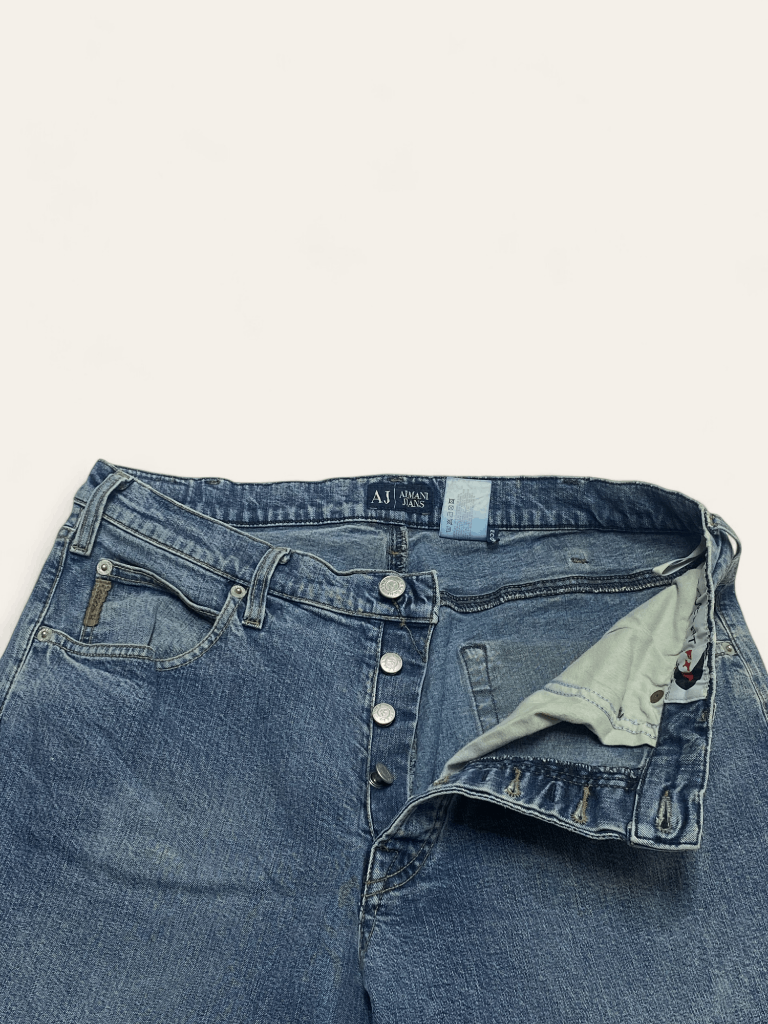 Armani 00s Vintage ARMANI JEANS Light Blue Wash Denim Jeans Y2k Size US 32 / EU 48 - 8 Thumbnail