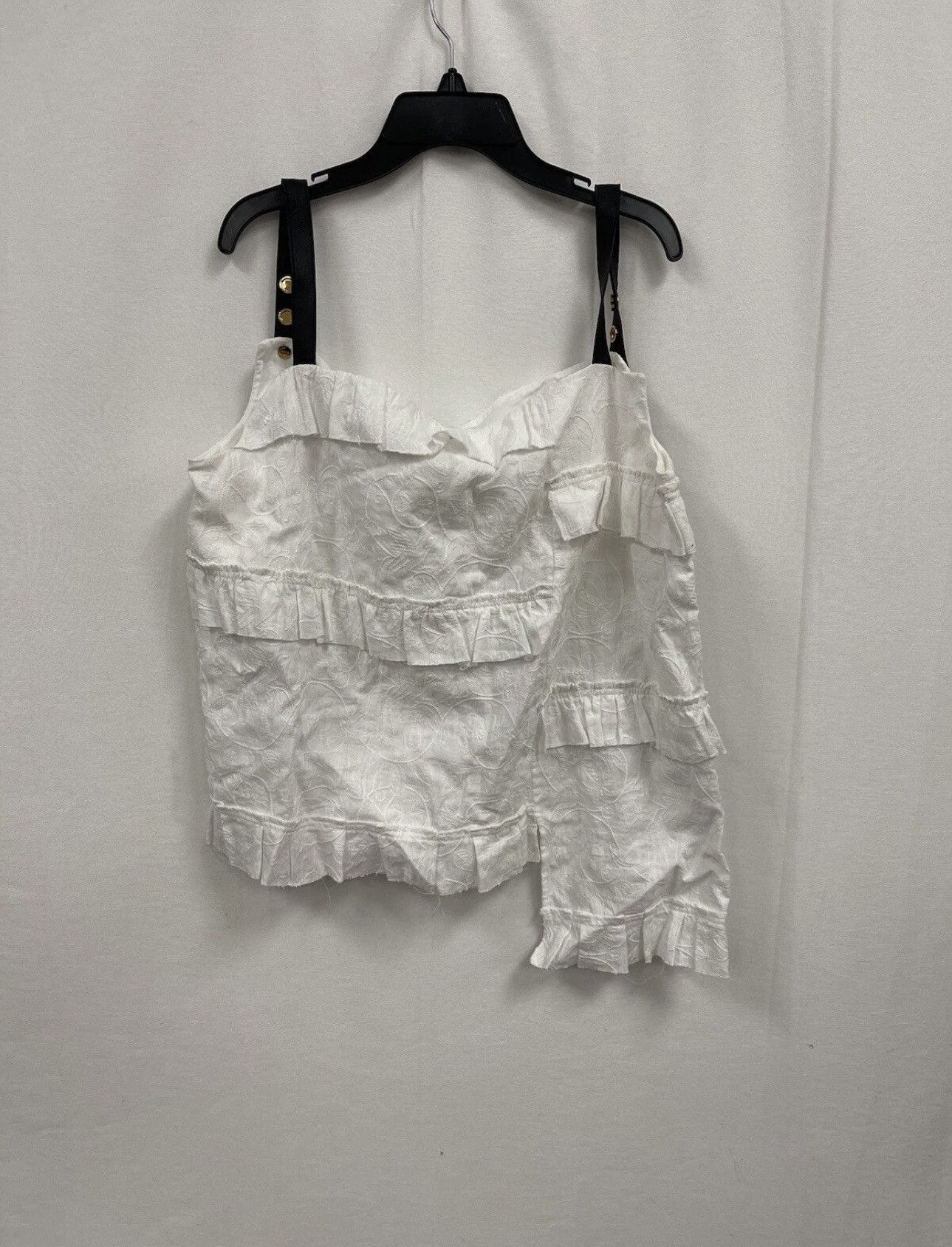 Loewe LOEWE Broderie Anglaise Ruffle Camisole, White size 44 FR Size L / US 10 / IT 46 - 4 Thumbnail