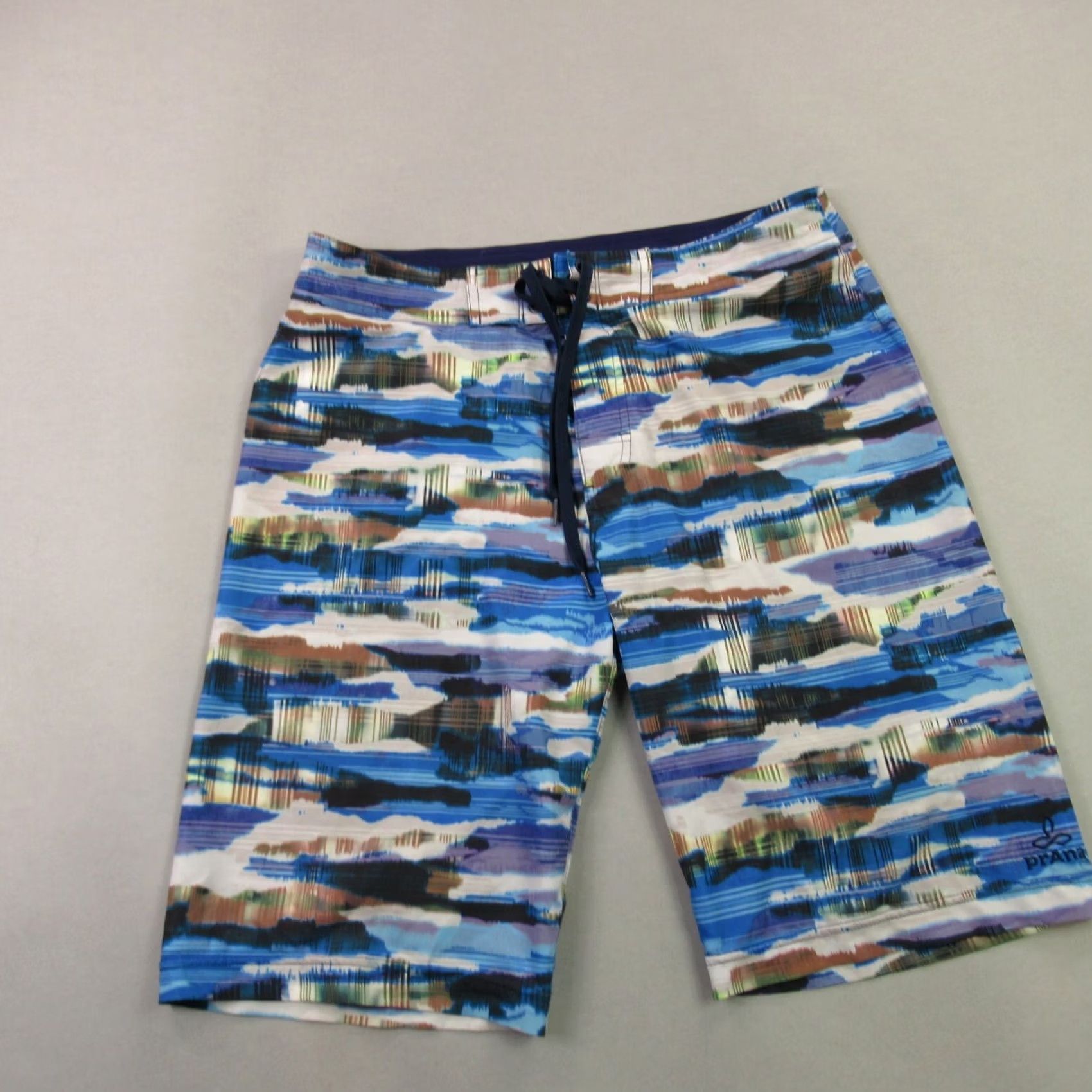 Prana Prana Shorts Mens 32 Striped Lightweight Outdoors Pockets Board Swim Casual Travel Medium Multicolor 32 in Regular Mens Size US 32 / EU 48 - 2 Thumbnail