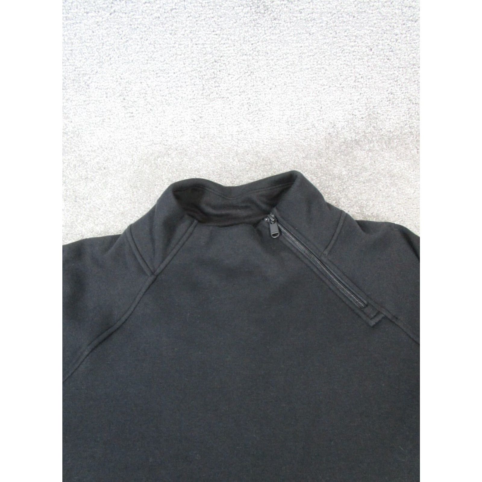 Athleta Athleta Dress Womens M Black Solid Long Sleeve Mock Neck Zip A-Line Sweater Dress Short Dress Casual Party/Cocktail Travel Womens Size M / US 6-8 / IT 42-44 - 2 Thumbnail