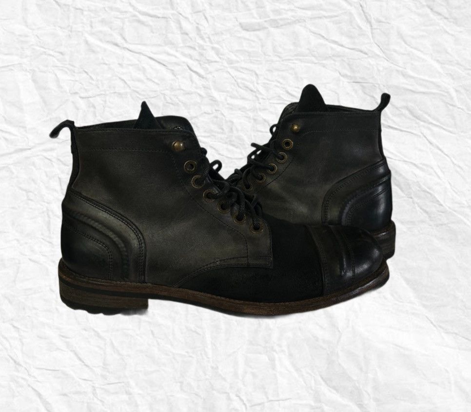 Dolce & Gabbana Dolce & Gabbana Black Leather Cap Toe Combat Boots Size US 9.5 / EU 42-43 - 3 Thumbnail