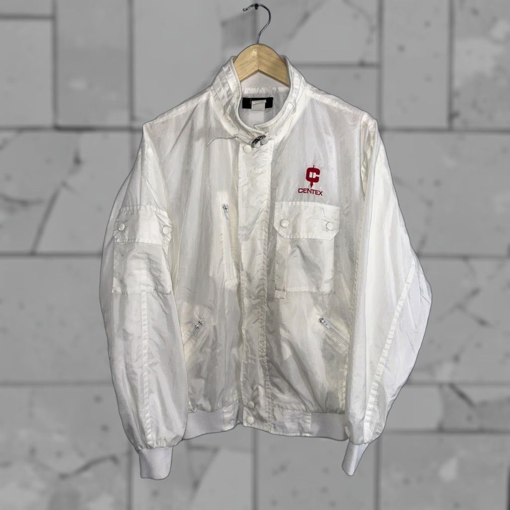 Vintage VINTAGE Legend Centex Jacket Windbreaker Mens XL White USA Bomber Style Windbreaker Jacket Size US XL / EU 56 / 4 - 1 Thumbnail