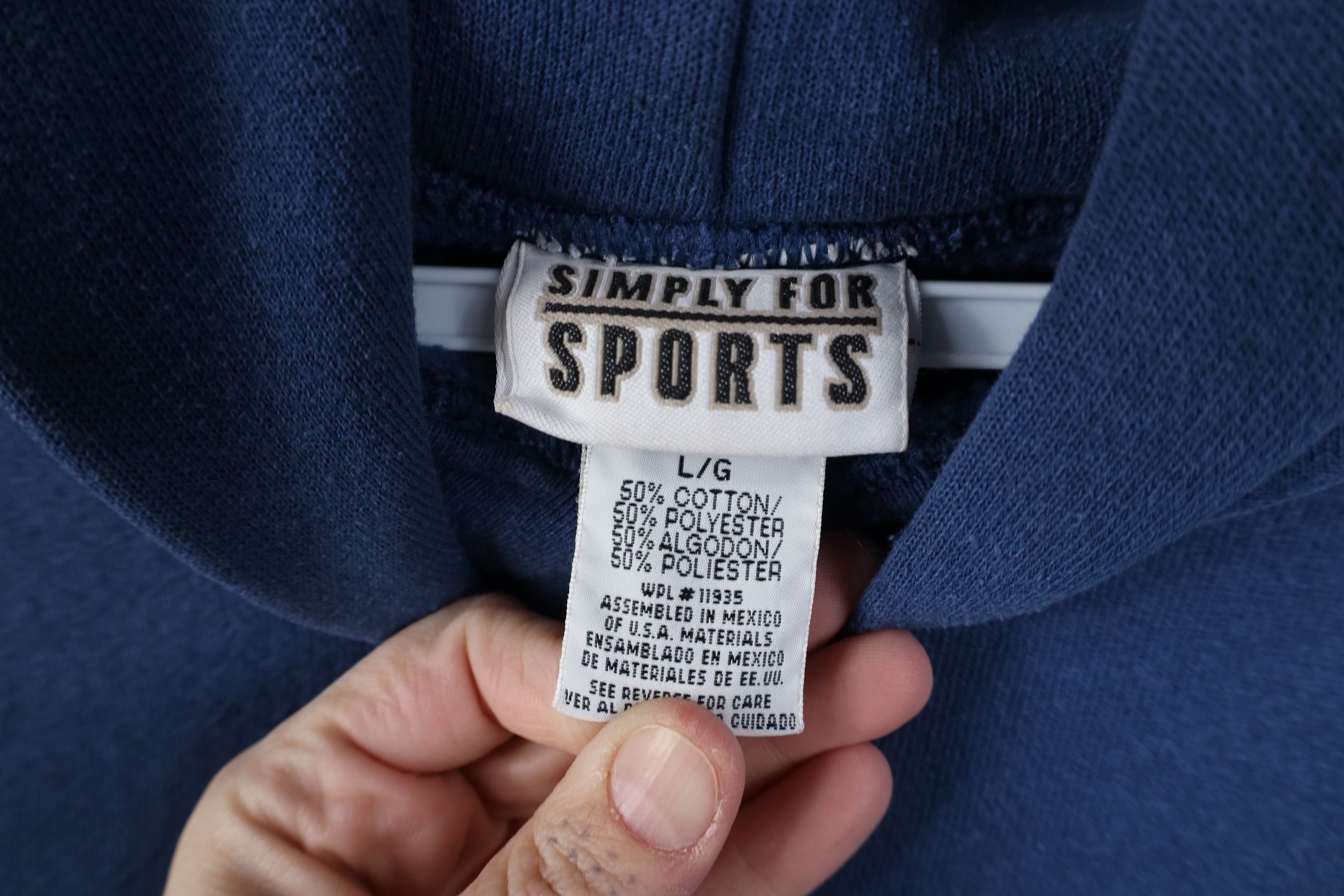 Vintage Vintage 90s Streetwear Blank Boxy Fit Hoodie Sweatshirt Blue Size L / US 10 / IT 46 - 11 Thumbnail