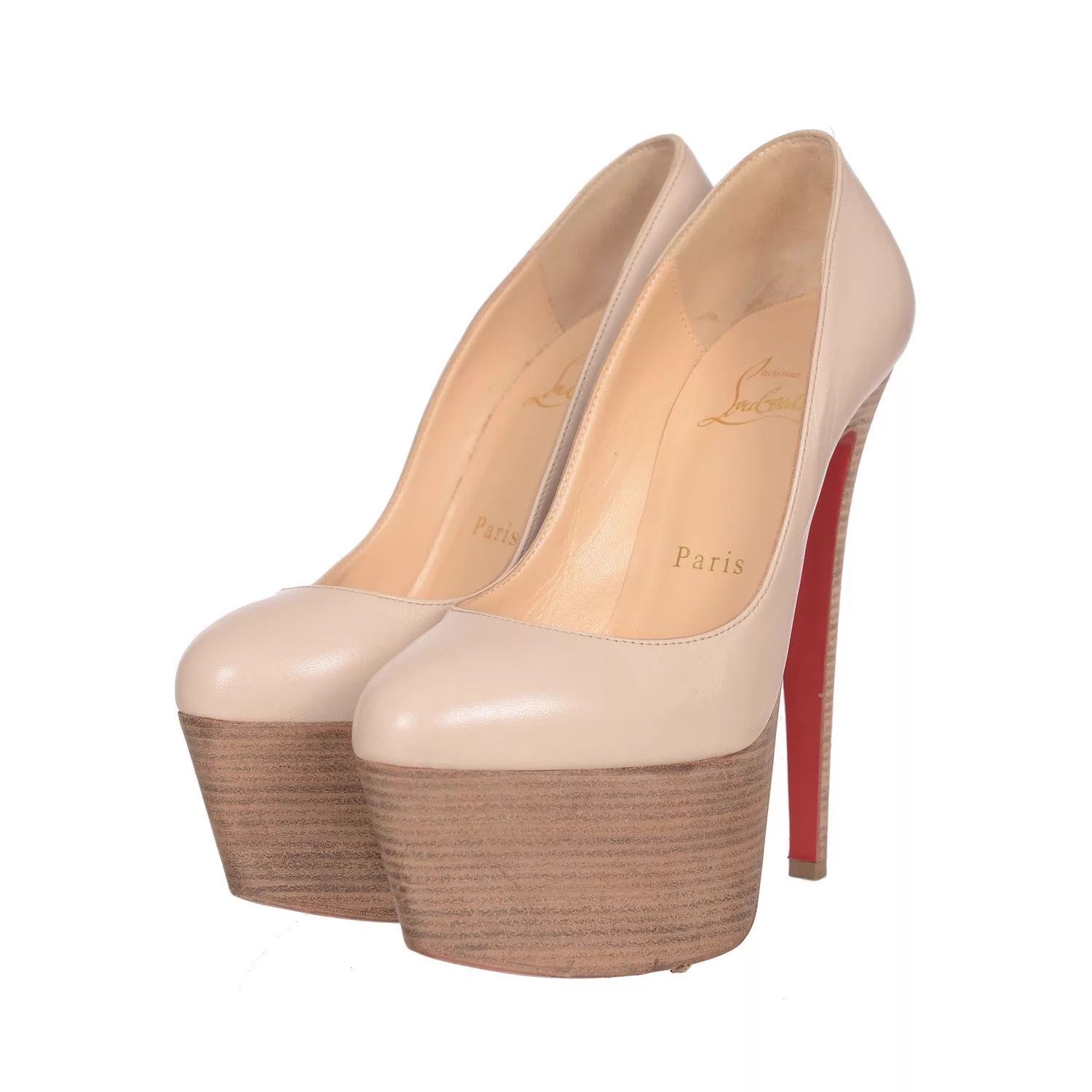 Christian Louboutin CL Authentic Platform Heels 35.5 Size US 5 / IT 35 - 1 Thumbnail