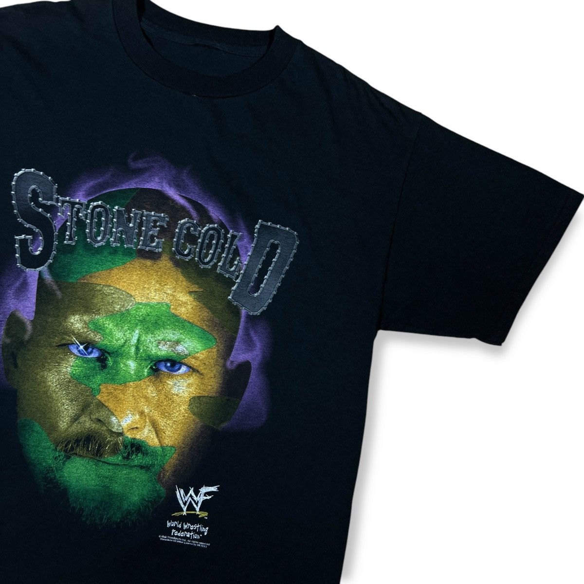 WWE 1998 STONE COLD CAMO BIG FACE world wrestling federation Size US L / EU 52-54 / 3 - 3 Thumbnail