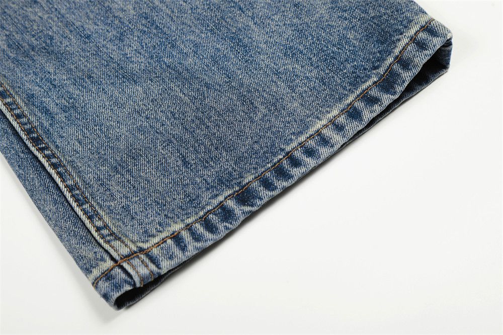 Jean Retro punk men's loose gradient washed distressed jeans Size US 32 / EU 48 - 6 Thumbnail