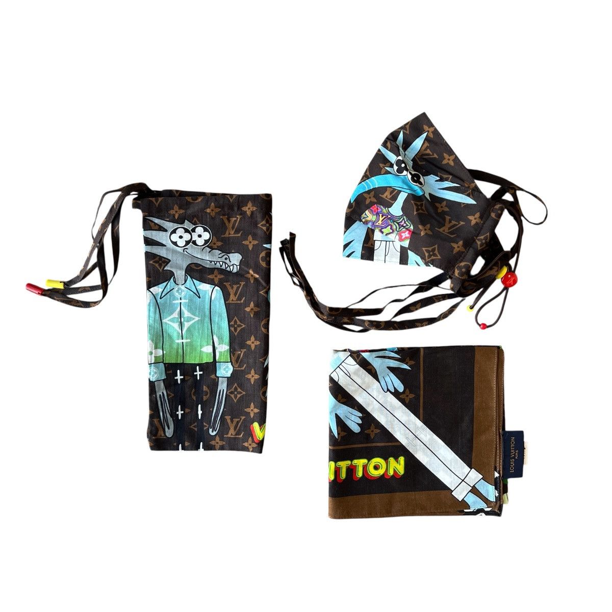 Louis Vuitton LOUIS VUITTON LV² NIGO Animated Monogram Scarf & Mask Set Size ONE SIZE - 1 Thumbnail