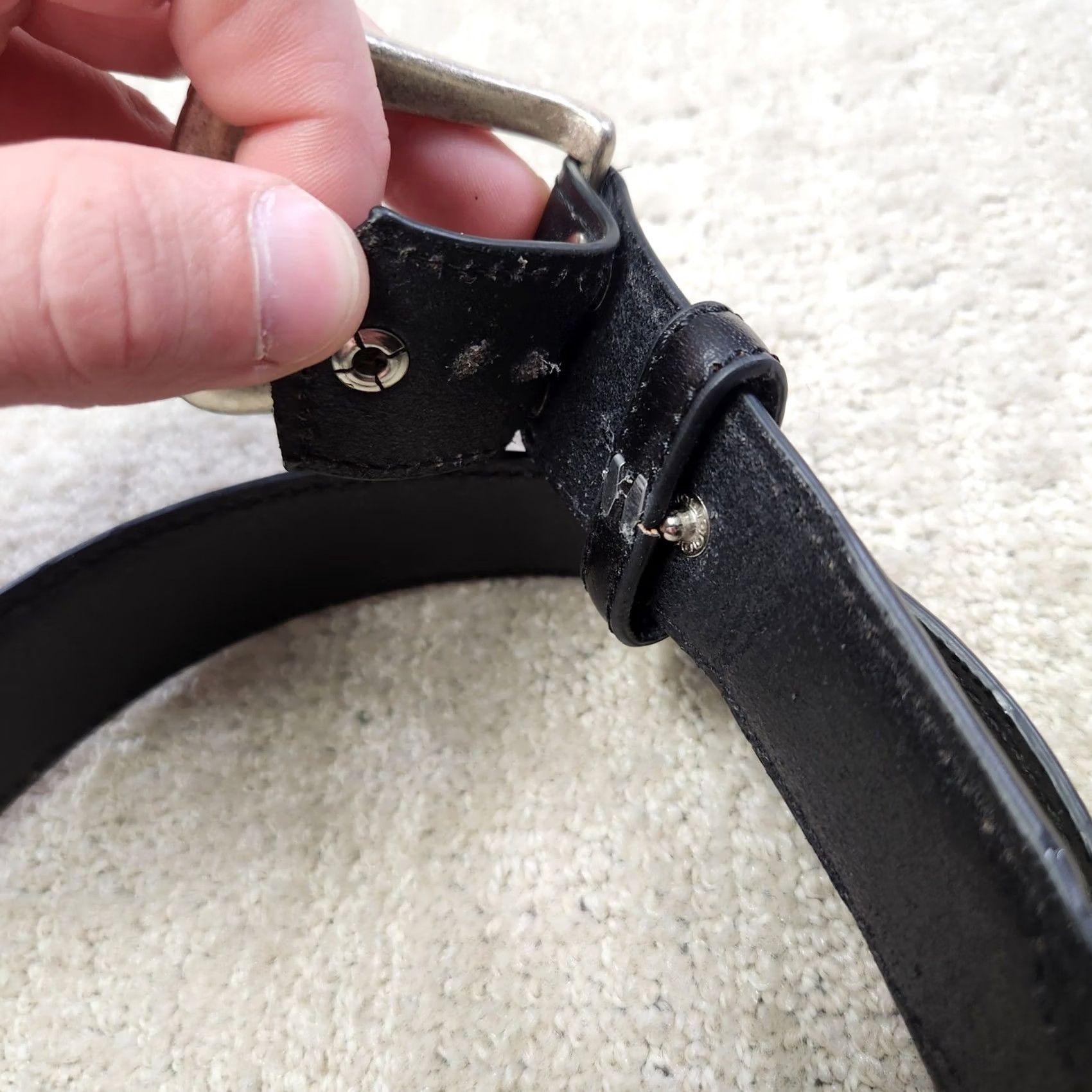 CO Nocona Belt Co Mens Black Leather Western Belt Size 36 Size 36 - 3 Thumbnail