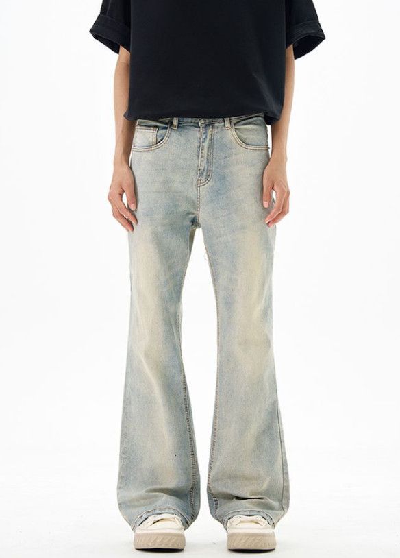 Japanese Brand American high street whiskered baggy wide-leg flared jeans Size US 33 - 1 Thumbnail