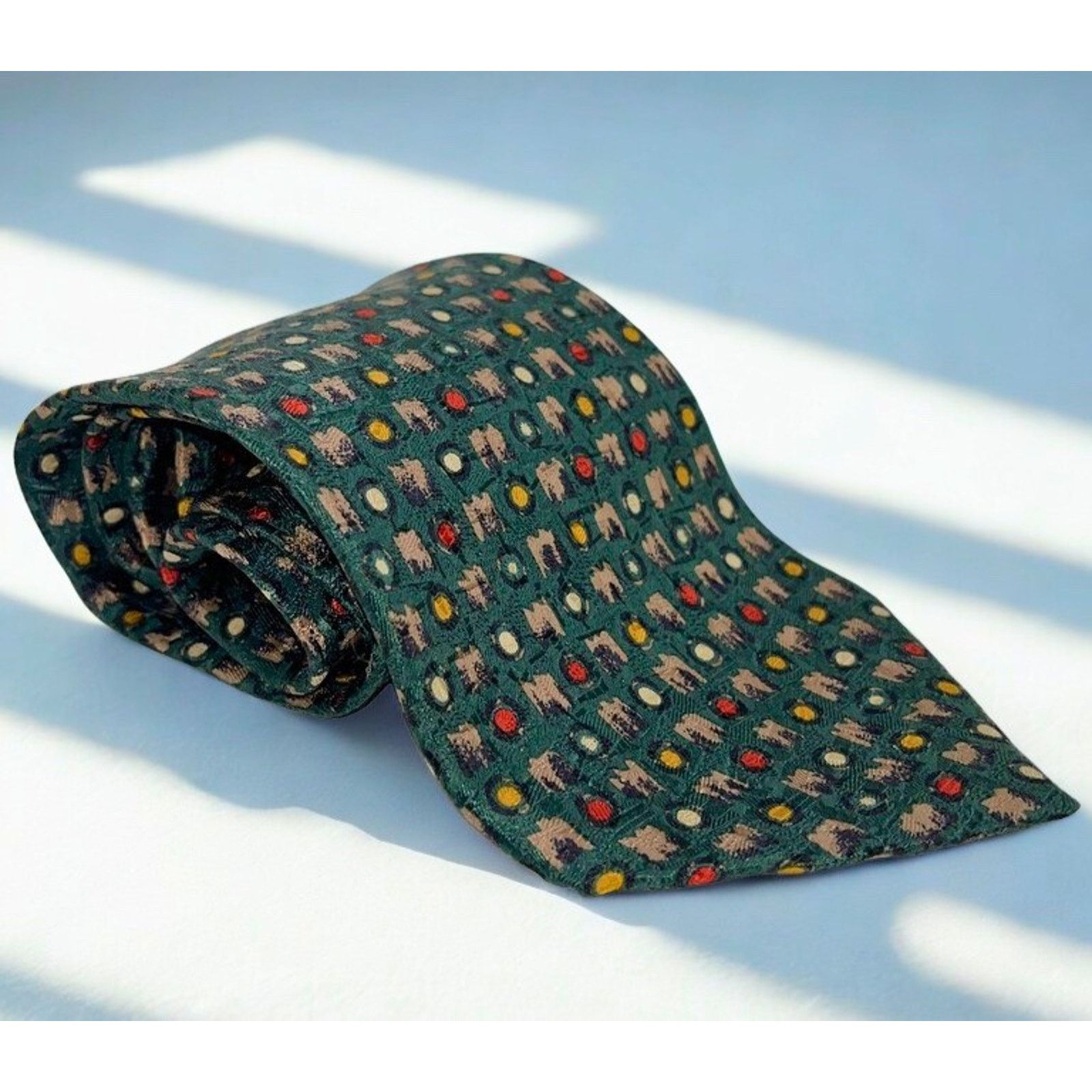 Ermenegildo Zegna Ermenegildo Zegna Soft 100% Silk Tie Abstract Geometric Size ONE SIZE - 9 Thumbnail