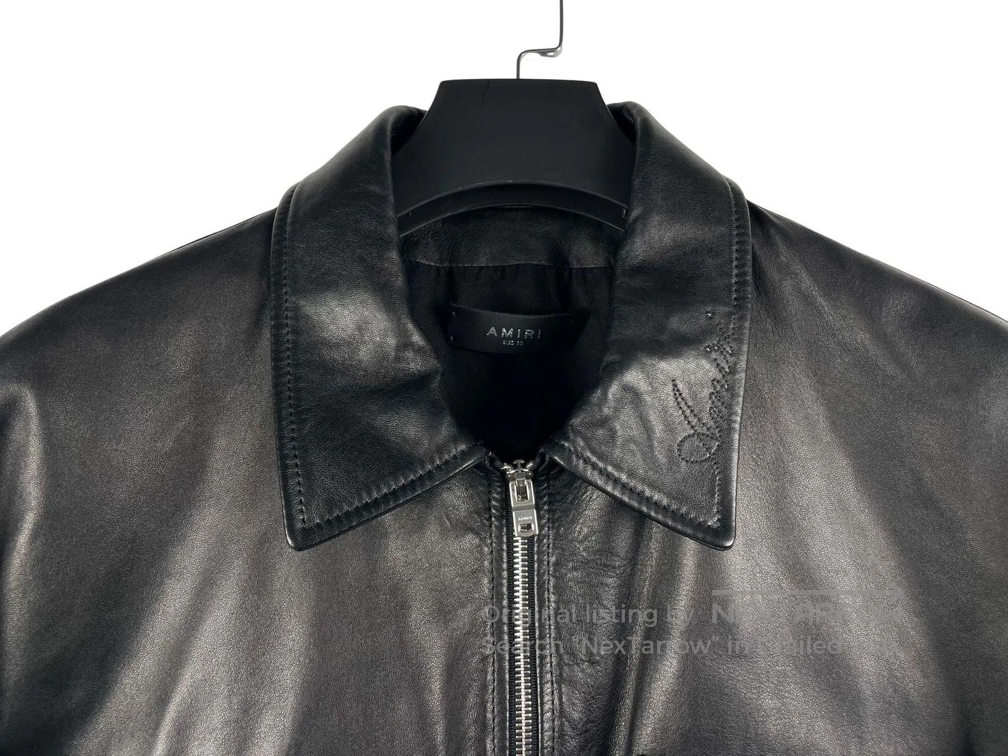 Amiri Amiri Logo Zipper Leather Jacket Size US M / EU 48-50 / 2 - 3 Thumbnail