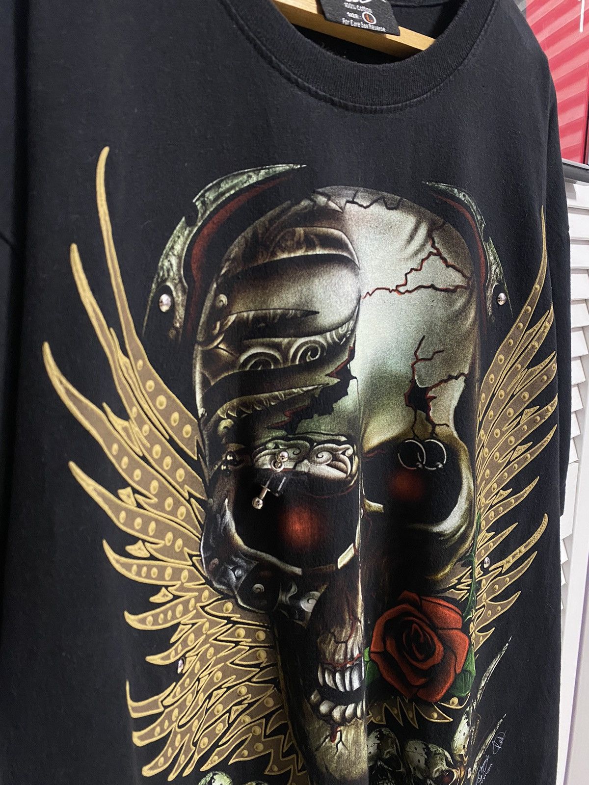 Band Tees T Shirt Tee Rock Skull Graphic Double Print Metal Items Size US L / EU 52-54 / 3 - 3 Thumbnail
