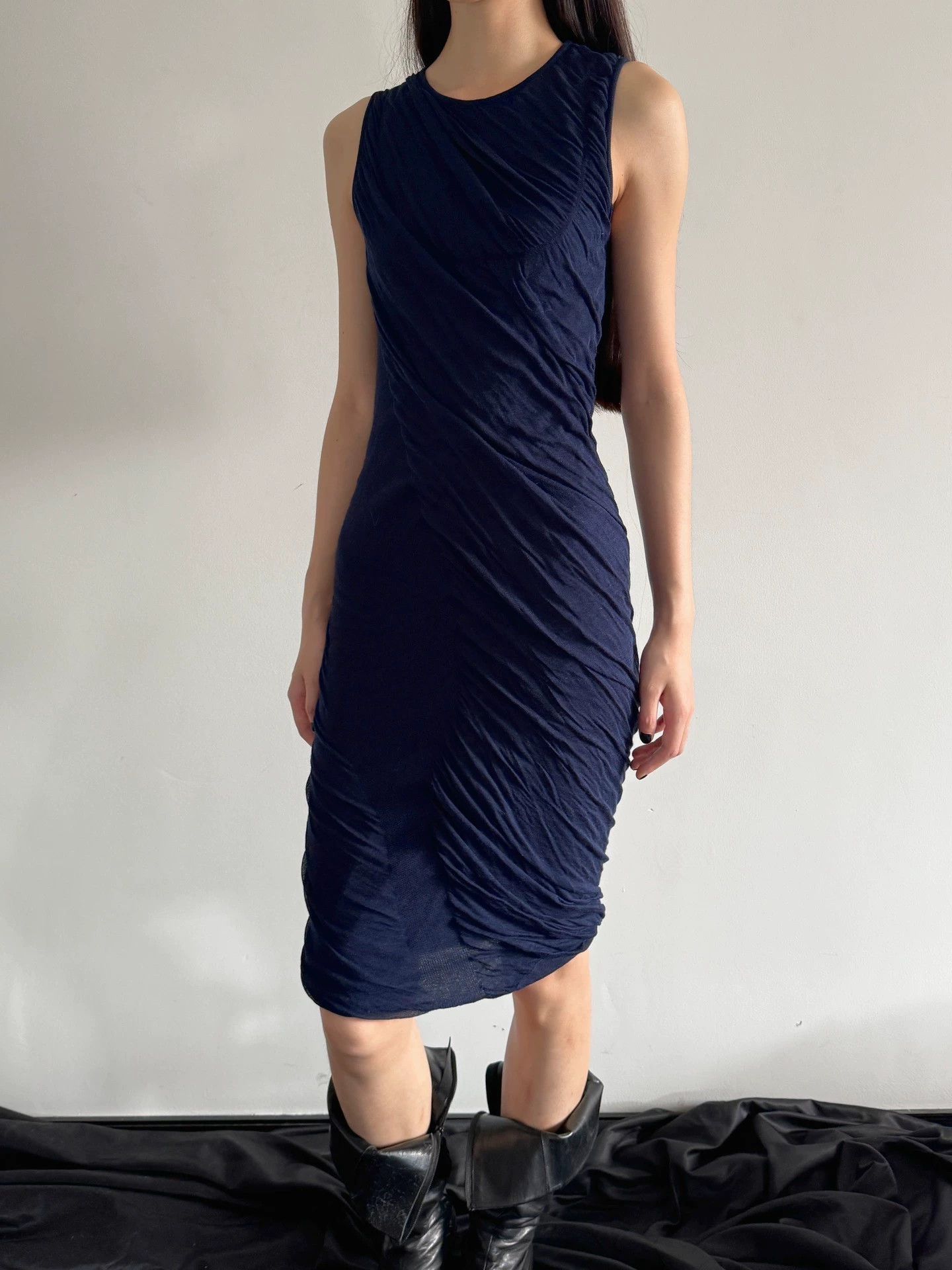 Other Italian Ink - Splattered Stretch Irregular Layered Dress 40 Size S / US 4 / IT 40 - 5 Thumbnail