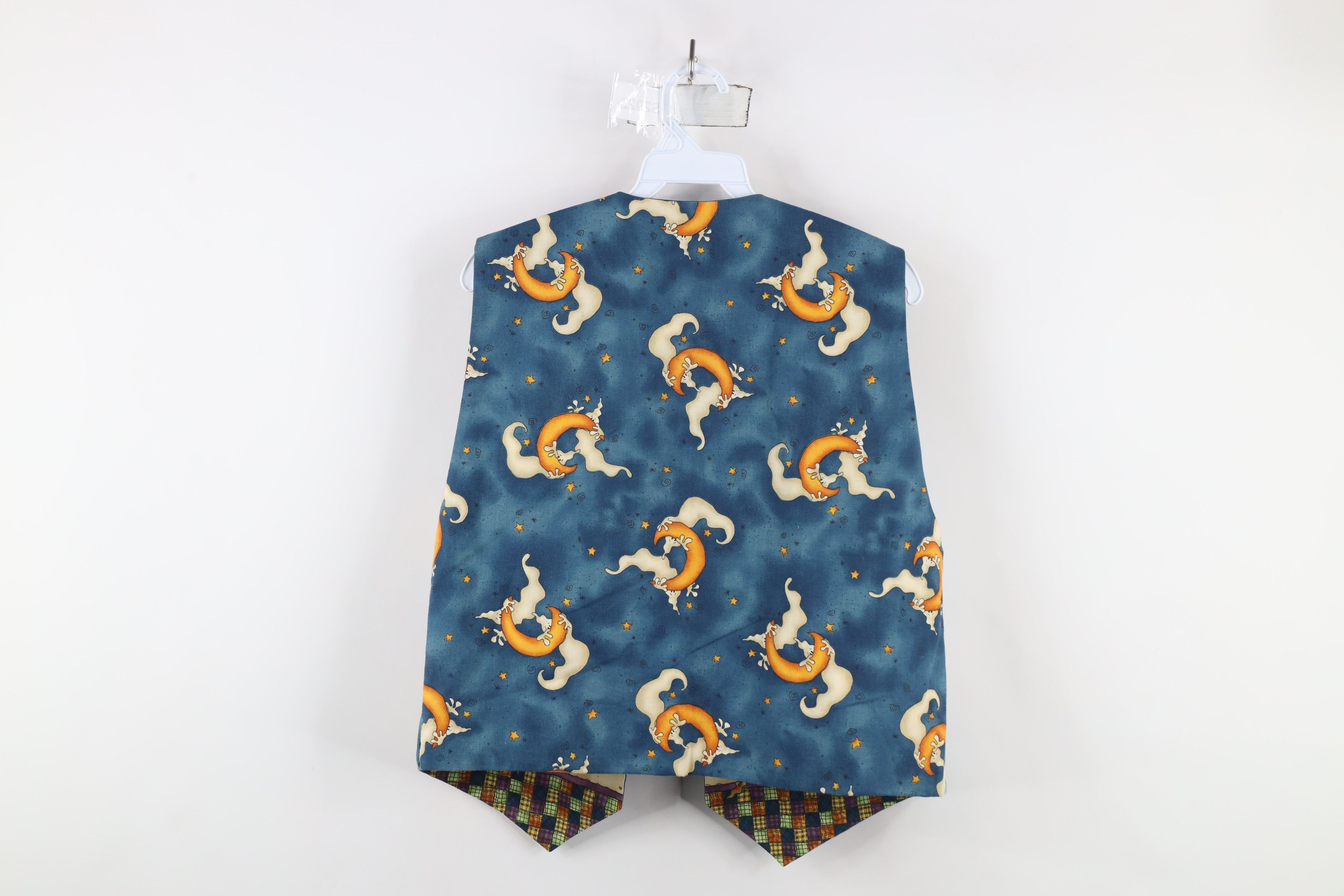 Vintage Vintage 90s Streetwear Reversible Halloween Vest Jacket Size M / US 6-8 / IT 42-44 - 12 Thumbnail