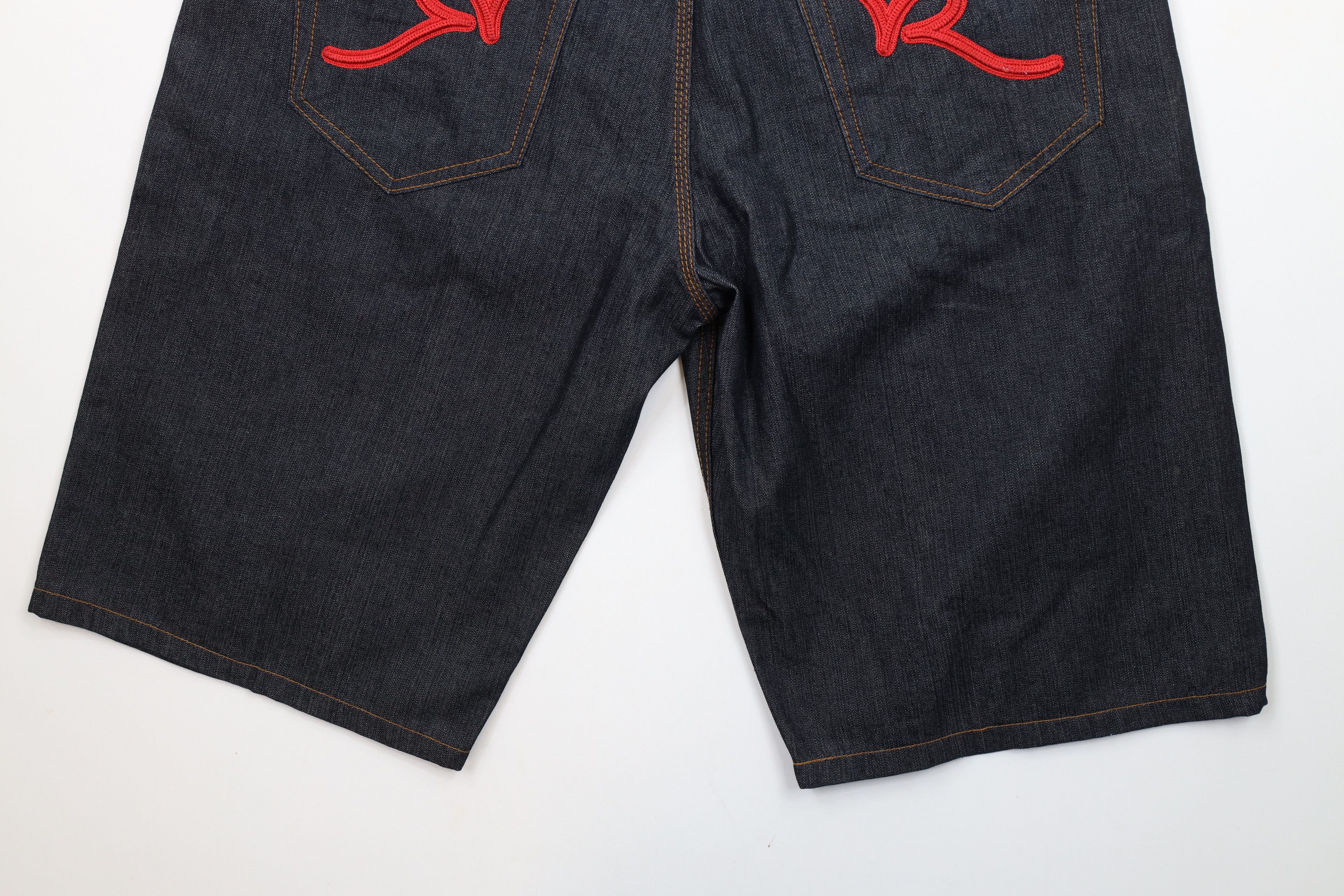 Rocawear × Vintage Vintage 90s Y2K Rocawear Fit Denim Jean Shorts Jorts Black Size US 36 / EU 52 - 11 Thumbnail