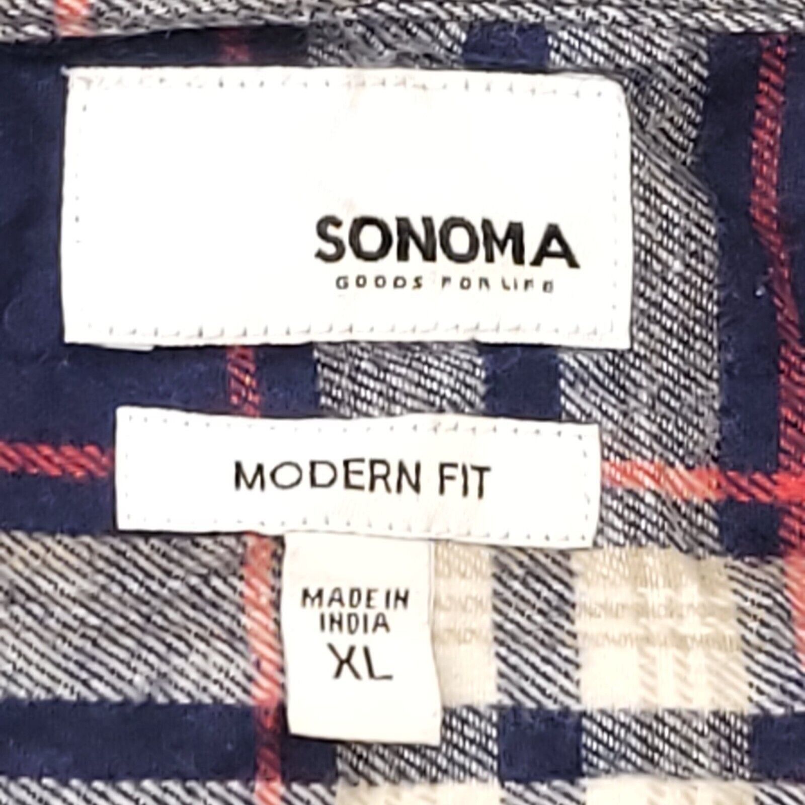 Sonoma Sonoma Tartan Flannel Button Up Shirt Men Size XL Blue White Size US XL / EU 56 / 4 - 3 Thumbnail