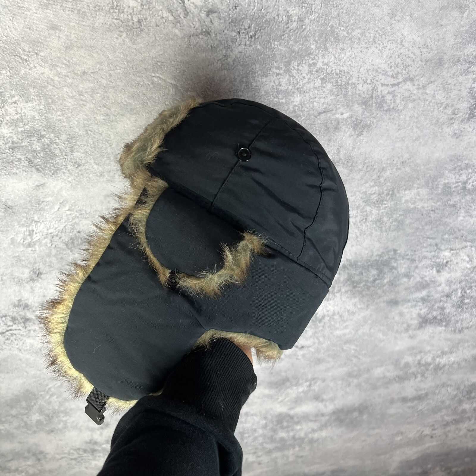 Other Ushanka Hat Men's Polyester Black One Size ` Size ONE SIZE - 5 Thumbnail