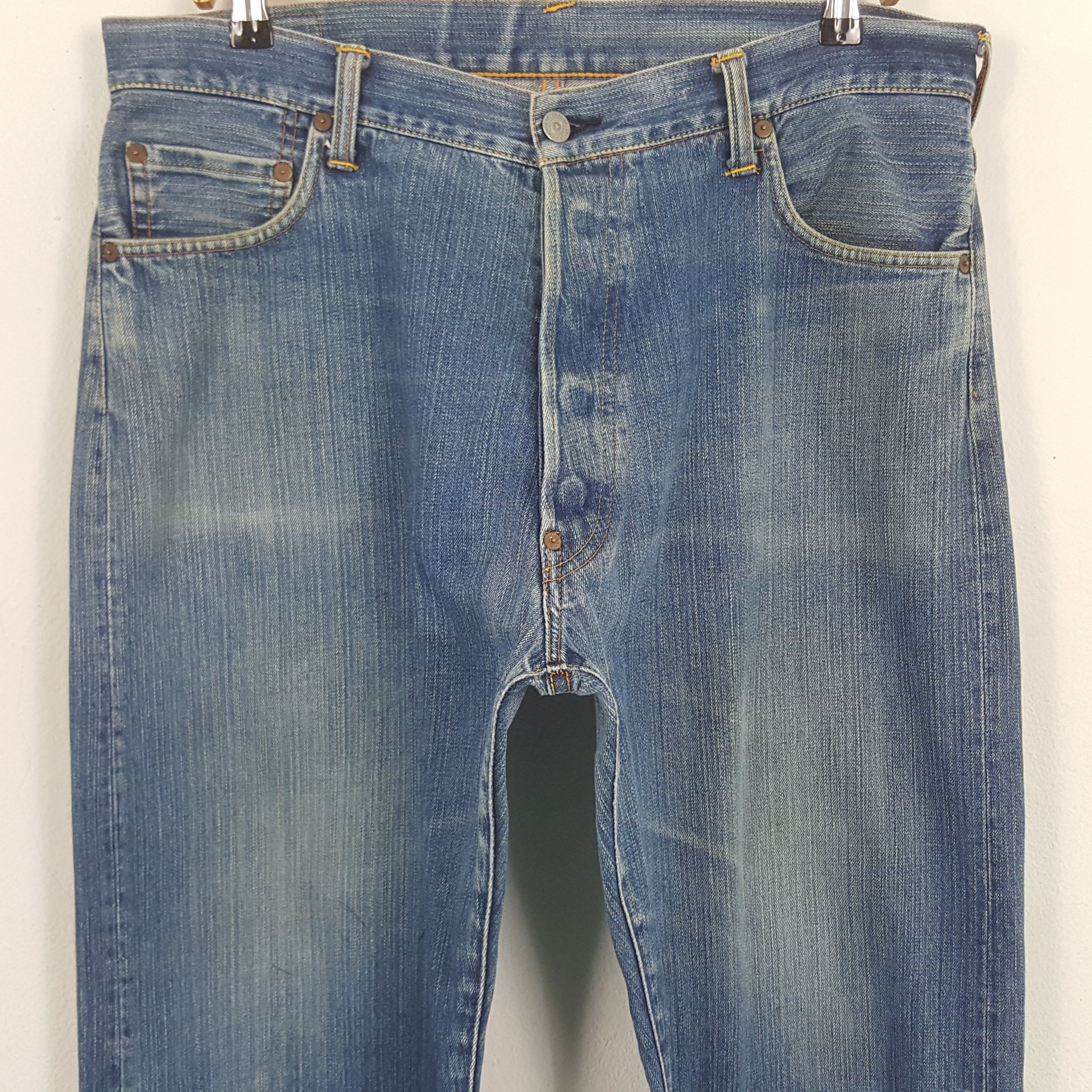 Evisu × Vintage Vintage Evisu Japan Custom Daicock Art Denim Jeans Size US 35 - 5 Thumbnail