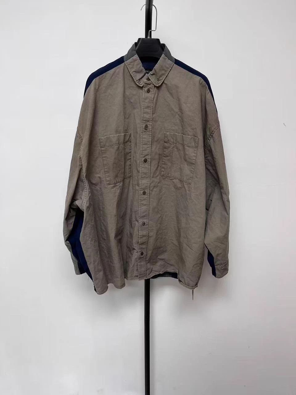 Balenciaga Balenciaga collared colorblock pocket loose men's 98 New shirt 3 Size US L / EU 52-54 / 3 - 1 Thumbnail
