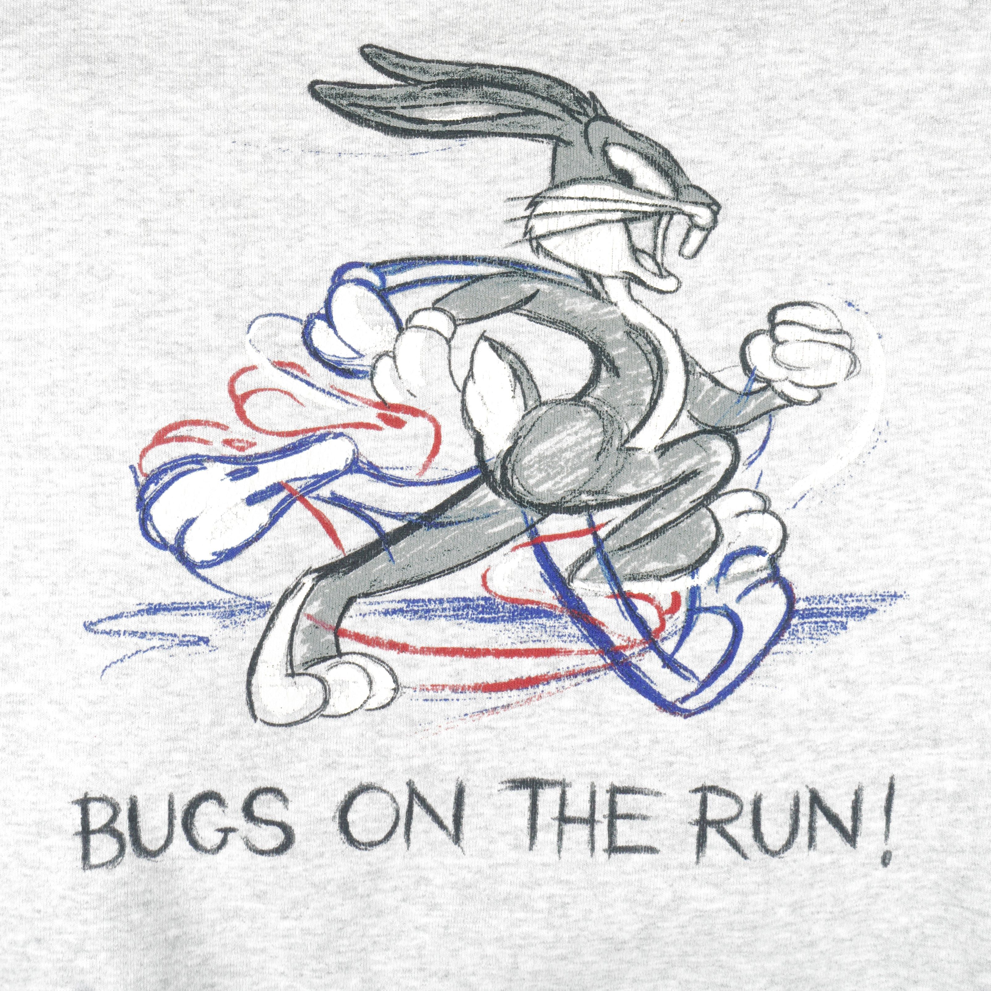 Vintage Looney Tunes - Bugs Bunny On The Run! Sweatshirt 1990s Size US L / EU 52-54 / 3 - 3 Thumbnail