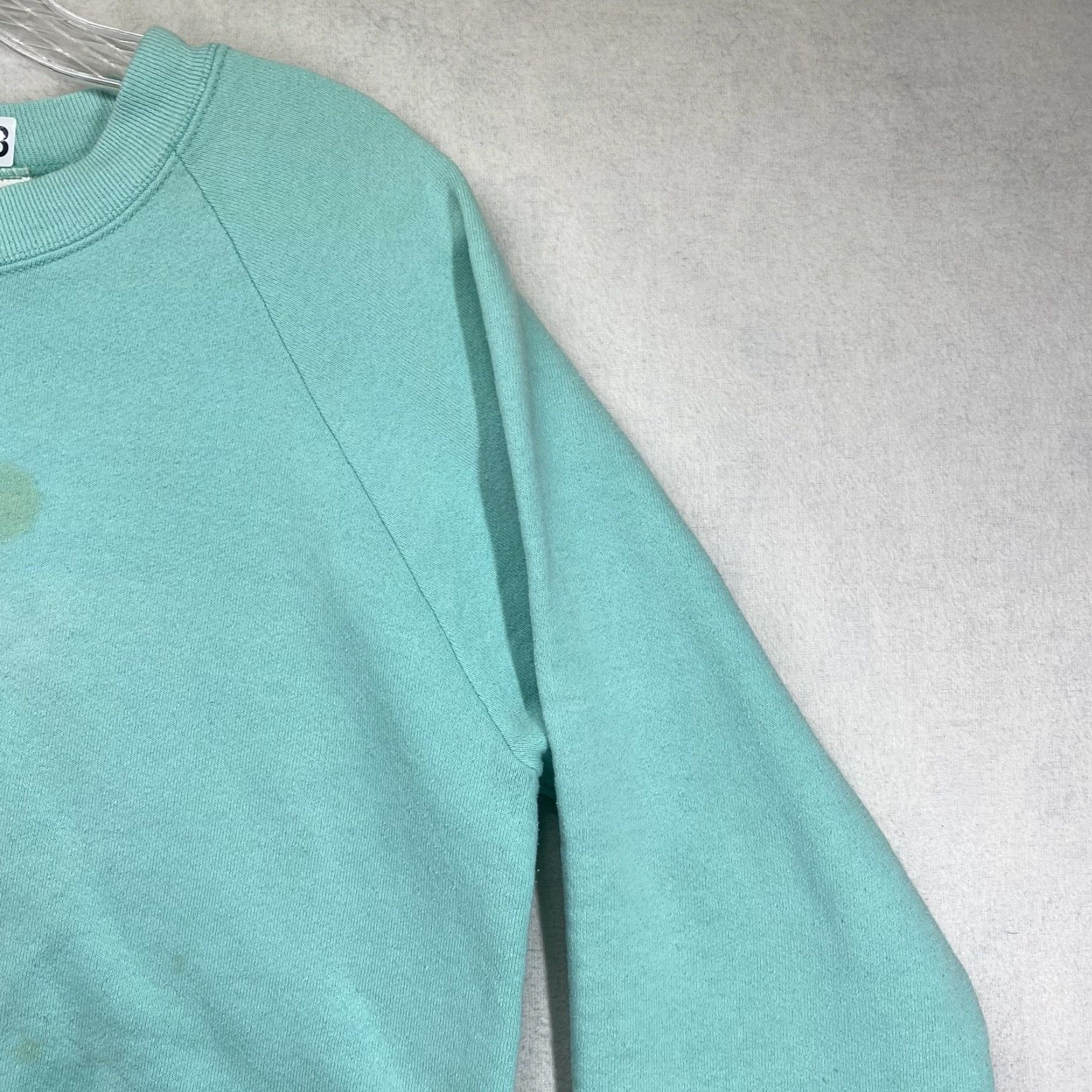 Fruit Of The Loom VINTAGE Fruit of the Loom Sweatshirt XS Ice Blue Unisex Adults Crew Neck Pullover Long Sleeve Slim Fleece USA 80s 90s Blank Size US XS / EU 42 / 0 - 7 Thumbnail