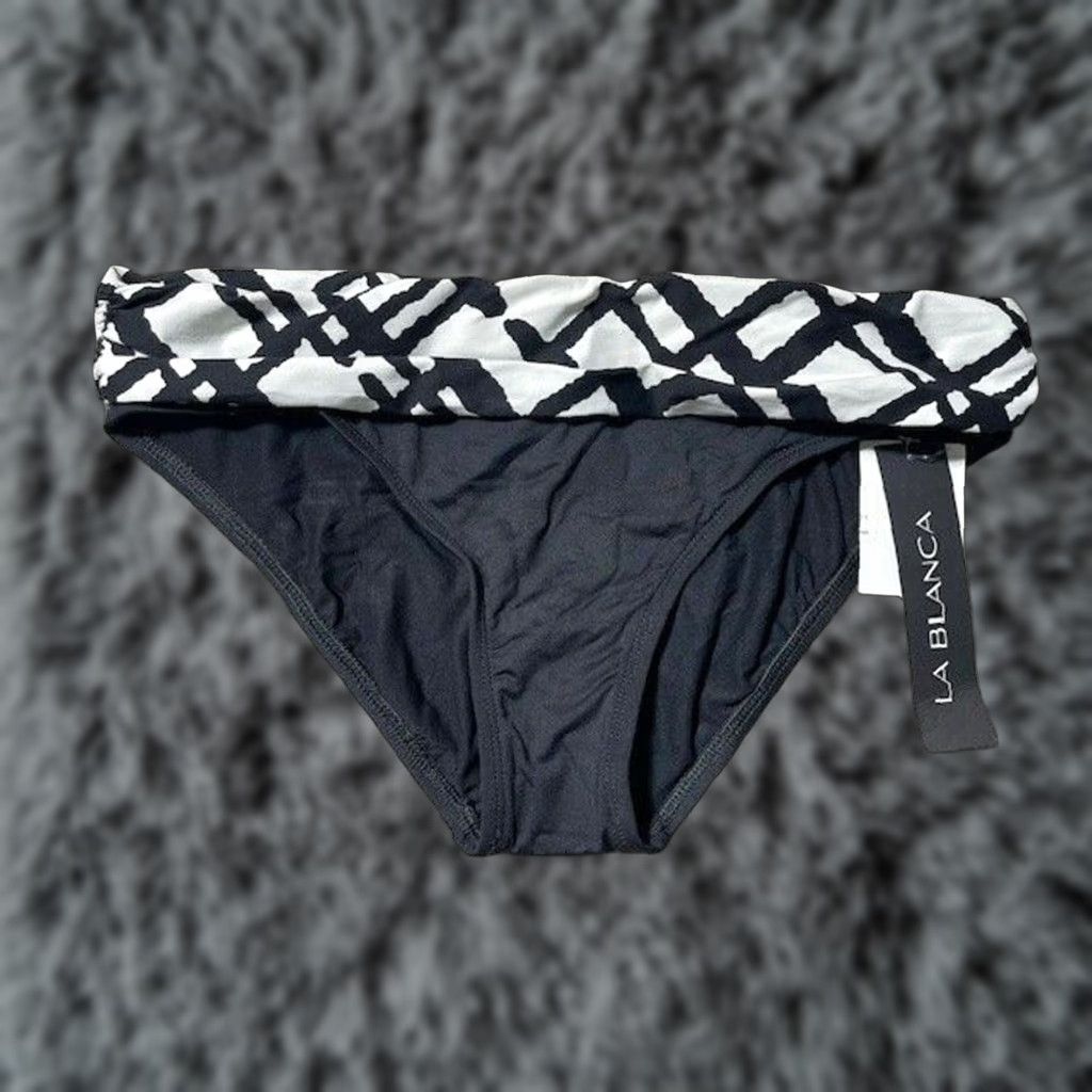 Vintage **Black La Blanca Bikini Bottom Size 4 Classic** User: Black La Blanca Bikini Bottom Size 4 Classic Size 27" / US 4 / IT 40 - 1 Thumbnail