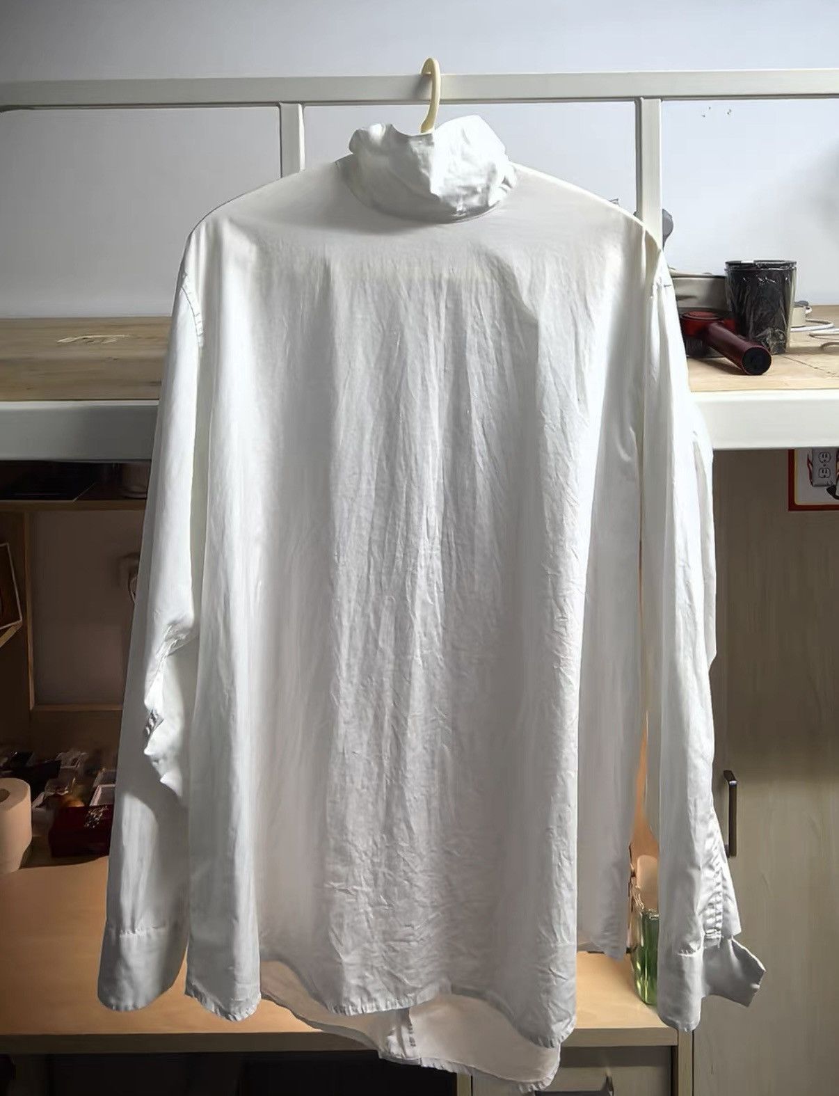 Fear of God Fear of God × Zegna White High-Neck Shirt Size US S / EU 44-46 / 1 - 1 Thumbnail