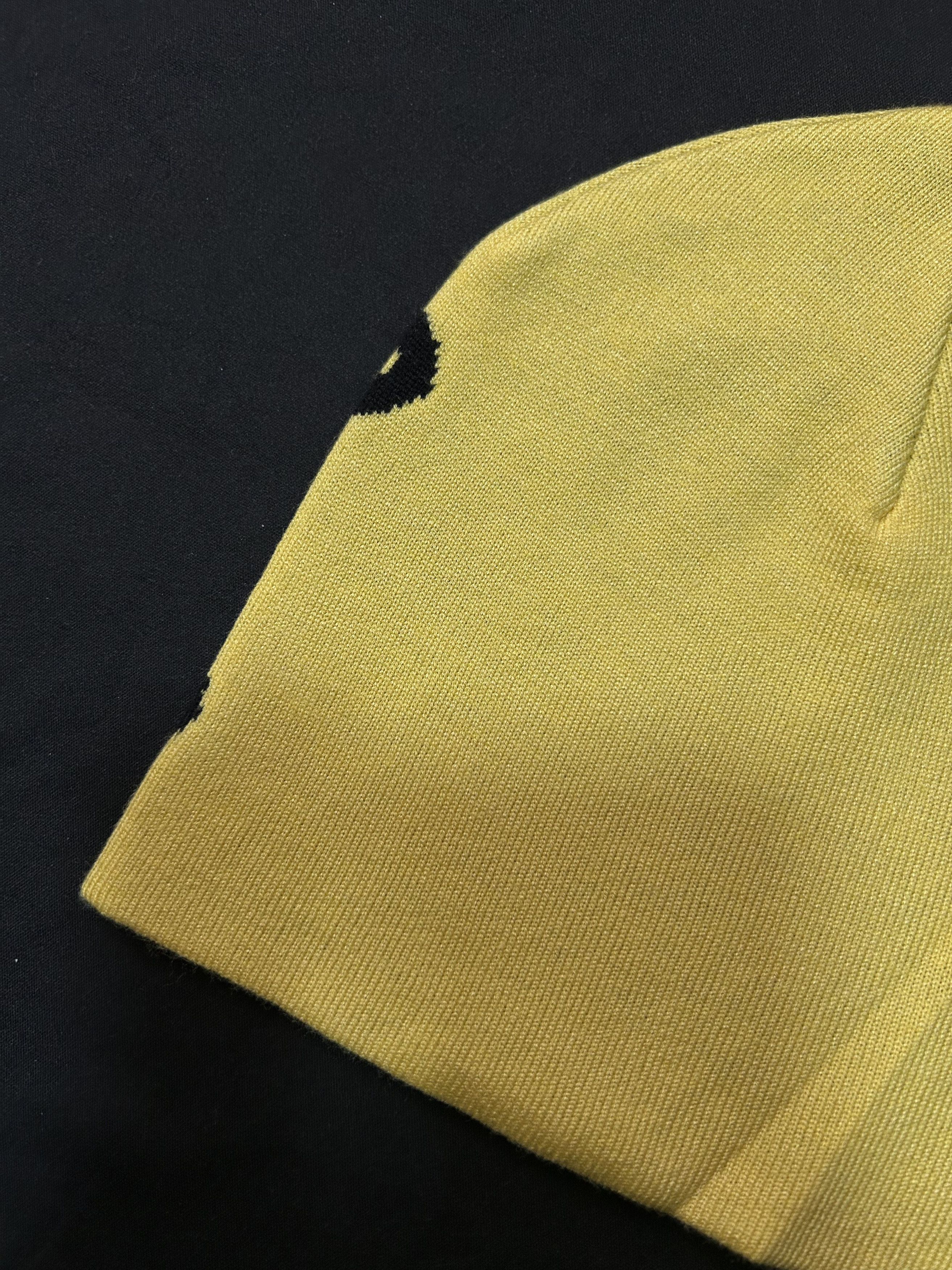 Japanese Brand Rare Glo Skull Graphic No Cuff Knit Yellow Beanie Hats OS Size ONE SIZE - 6 Thumbnail